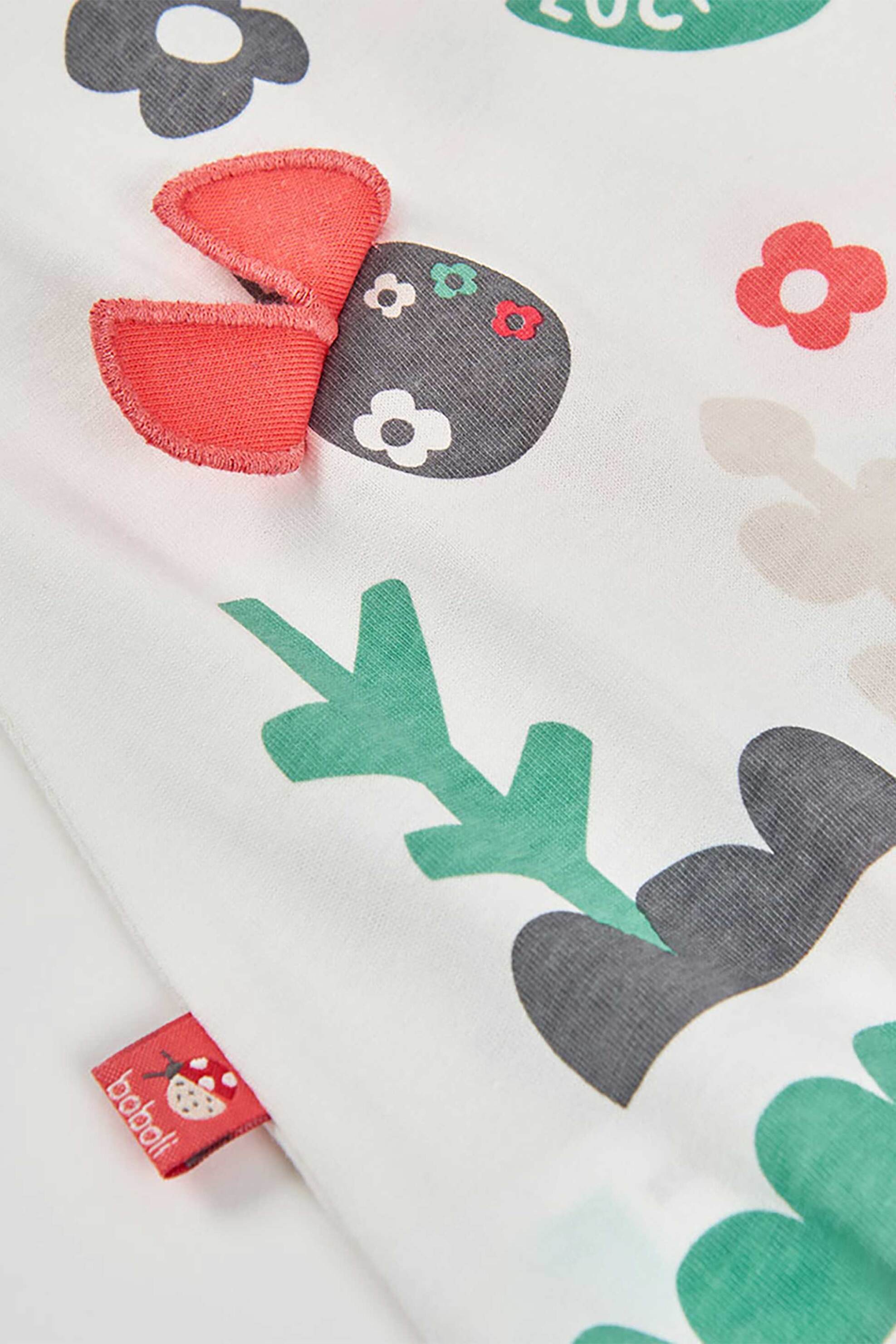 Boboli βρεφικό φορμάκι με floral σχέδιο - 113027 Λευκό φωτογραφία