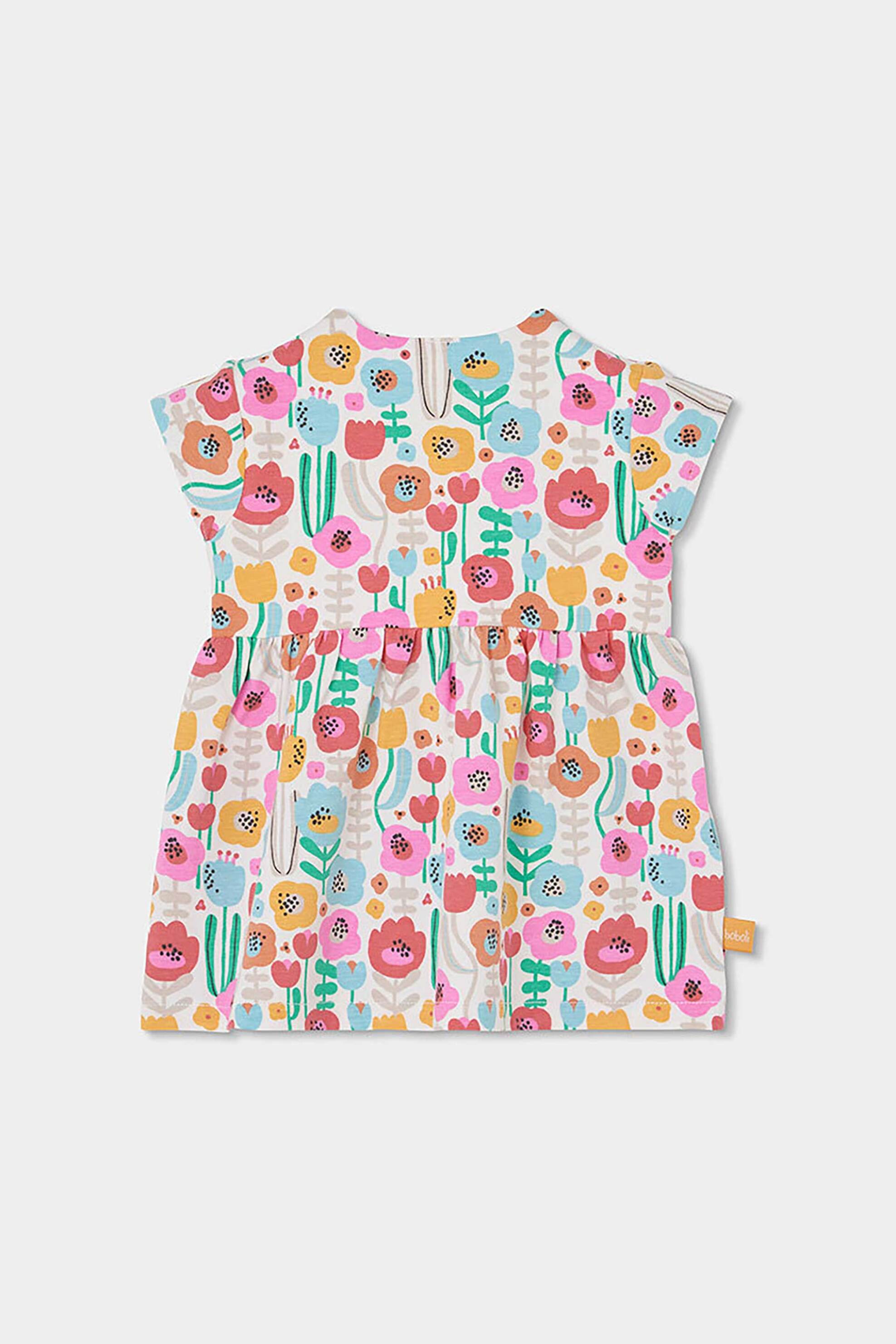 Boboli σετ βρεφικό φόρεμα με floral print και βρακάκι (2 τεμάχια) - 143064 Πολύχρωμο