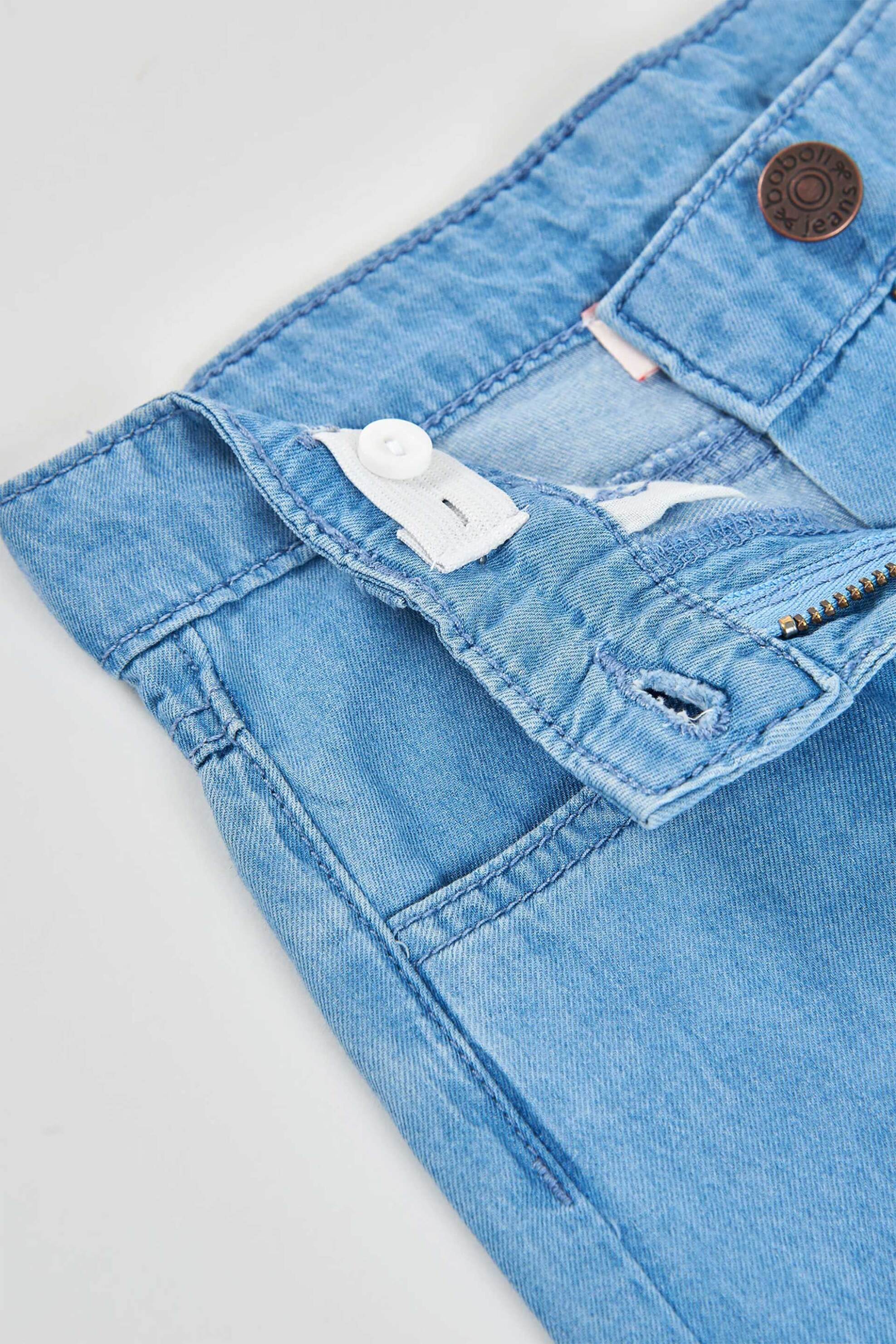 Boboli Παιδικό Τζιν Παντελόνι Cargo - 403041 Denim Blue Ανοιχτό