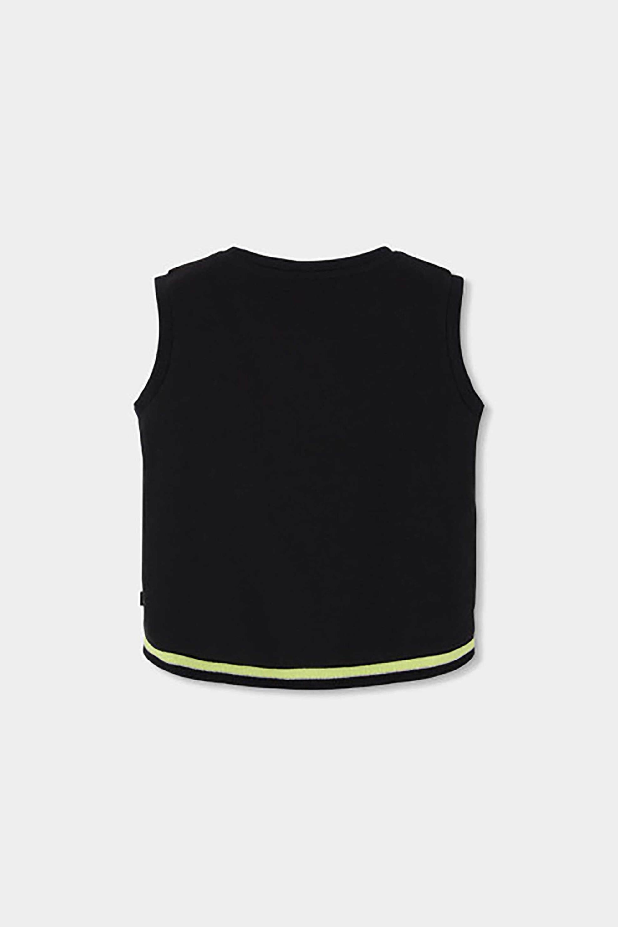 Boboli Παιδική Αμάνικη Μπλούζα Cropped Μονόχρωμη - 423100 Μαύρο