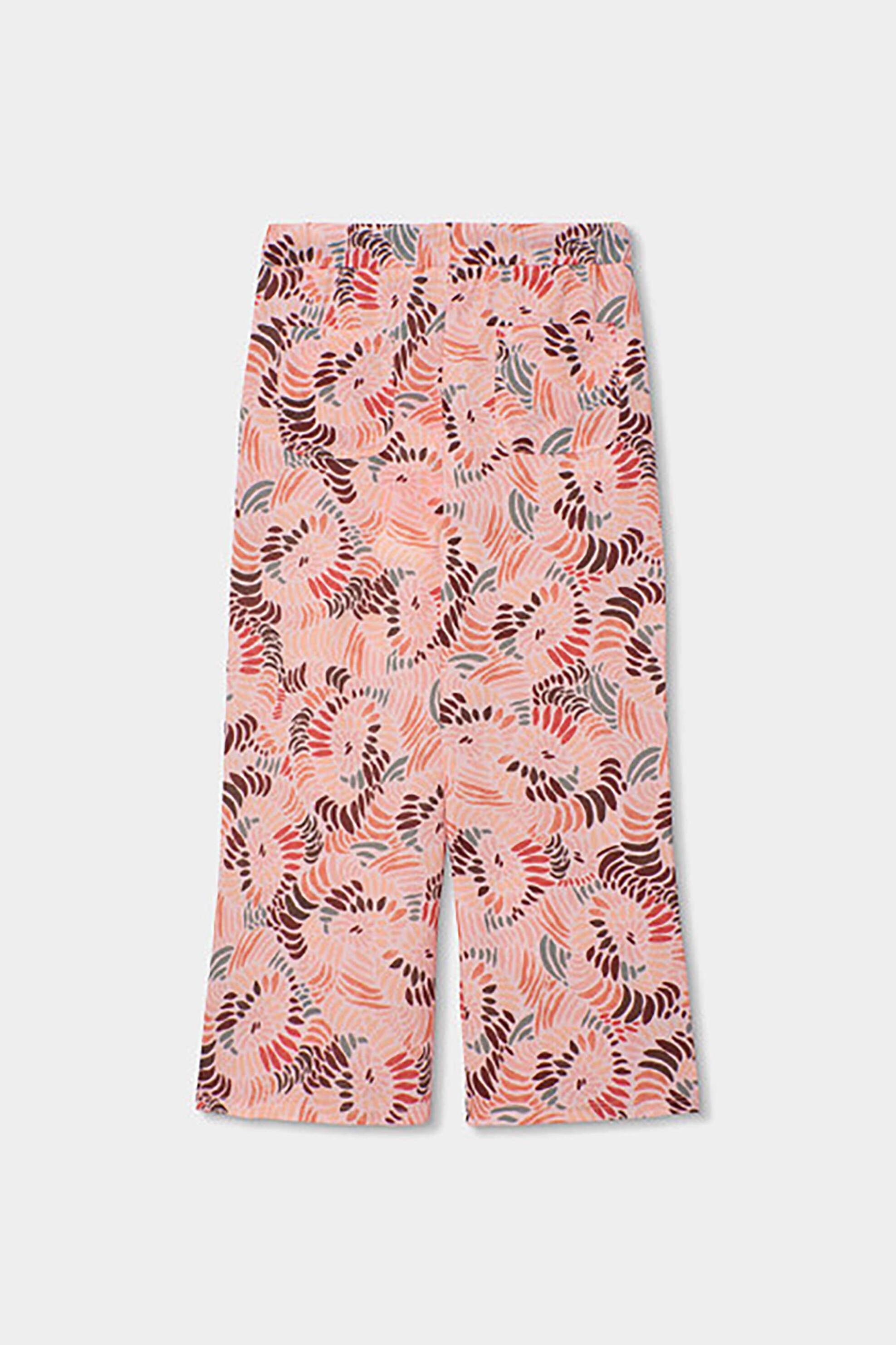 Boboli Παιδικό Παντελόνι με Ελαστική Μέση Και Floral Print - 433055 Πολύχρωμο