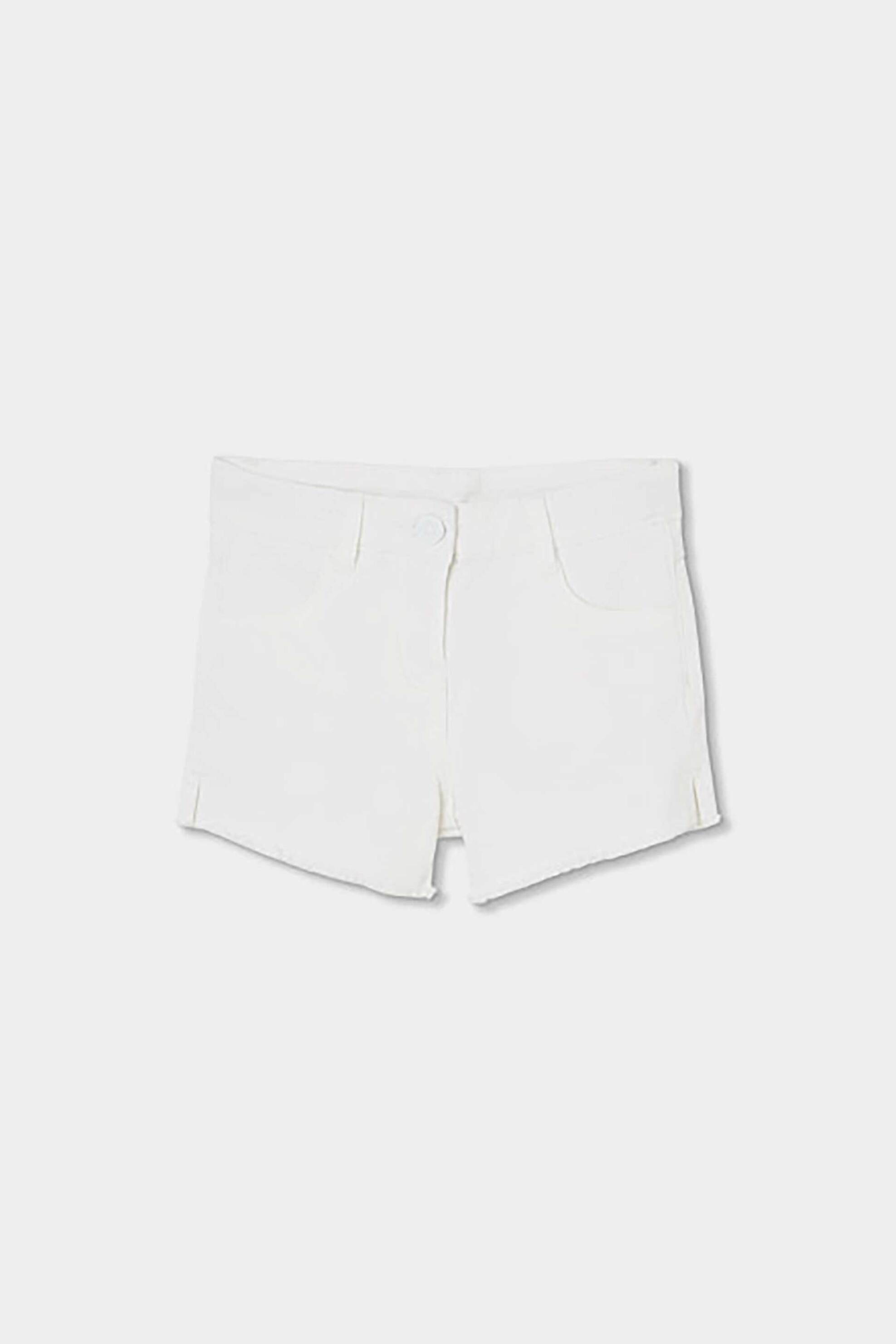Boboli παιδικό denim σορτς μονόχρωμο - 493084 Λευκό