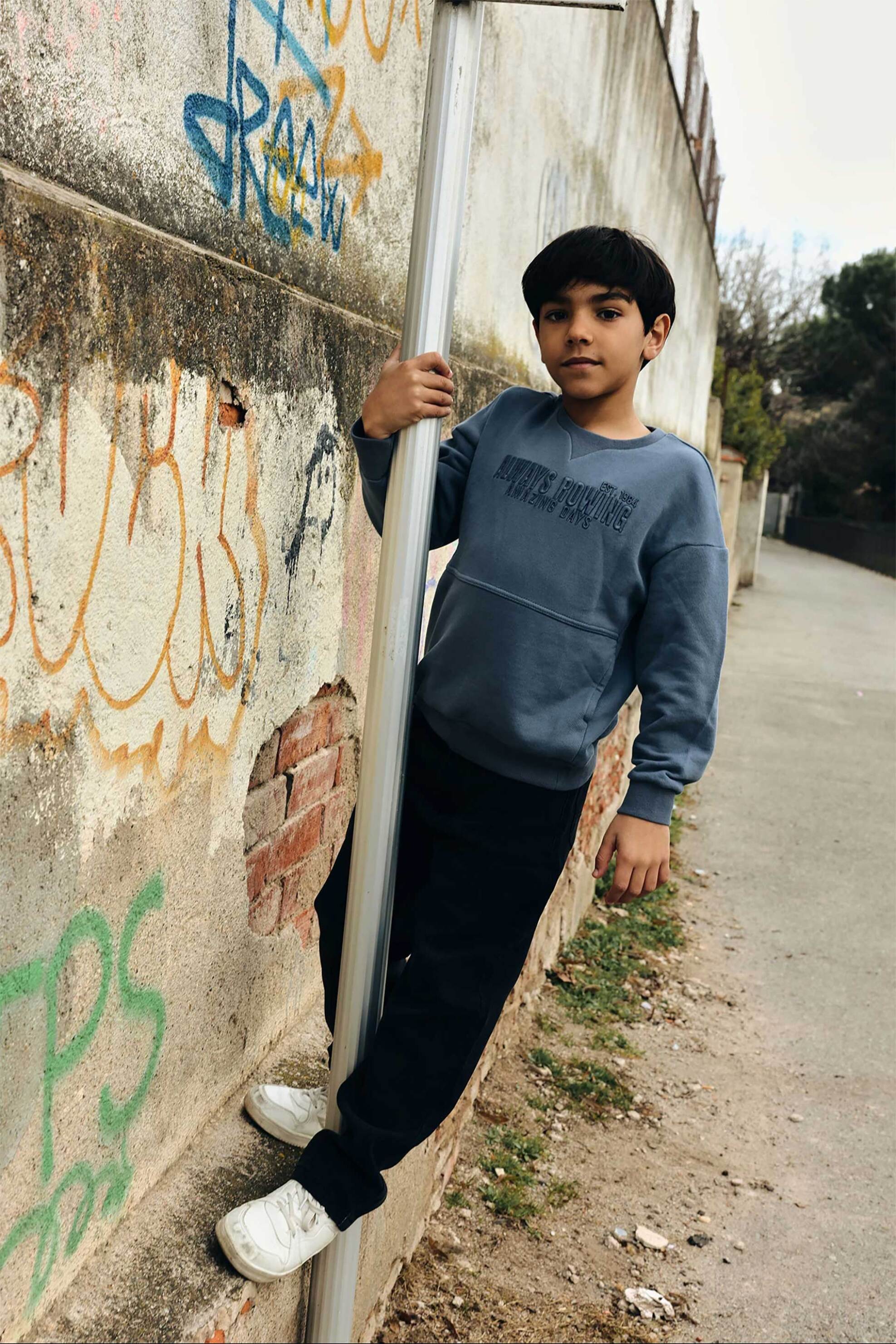 Boboli παιδικό ελαστικό τζιν παντελόνι - 690050 Μαύρο