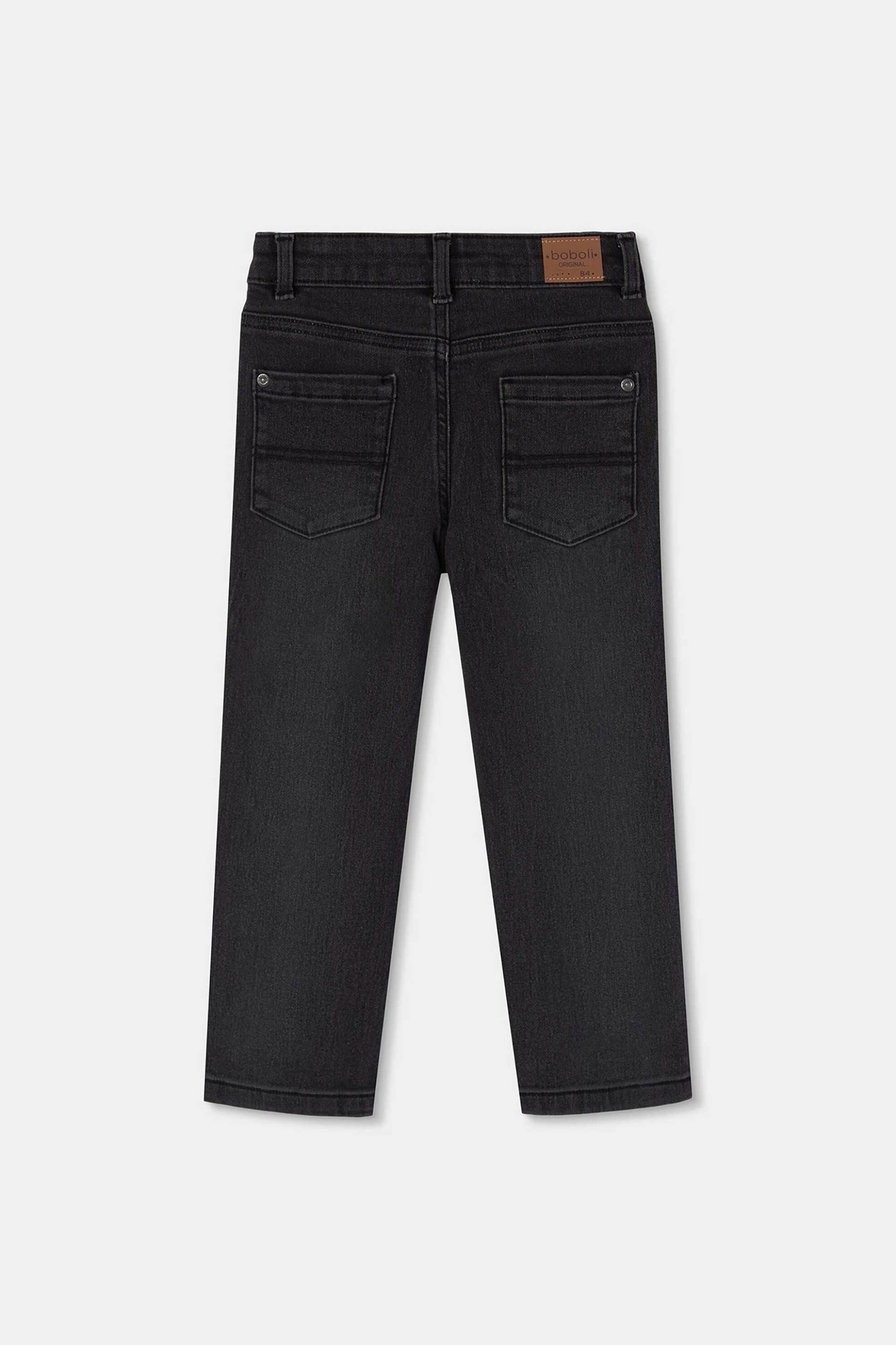 Boboli παιδικό ελαστικό τζιν παντελόνι - 690050 Μαύρο φωτογραφία