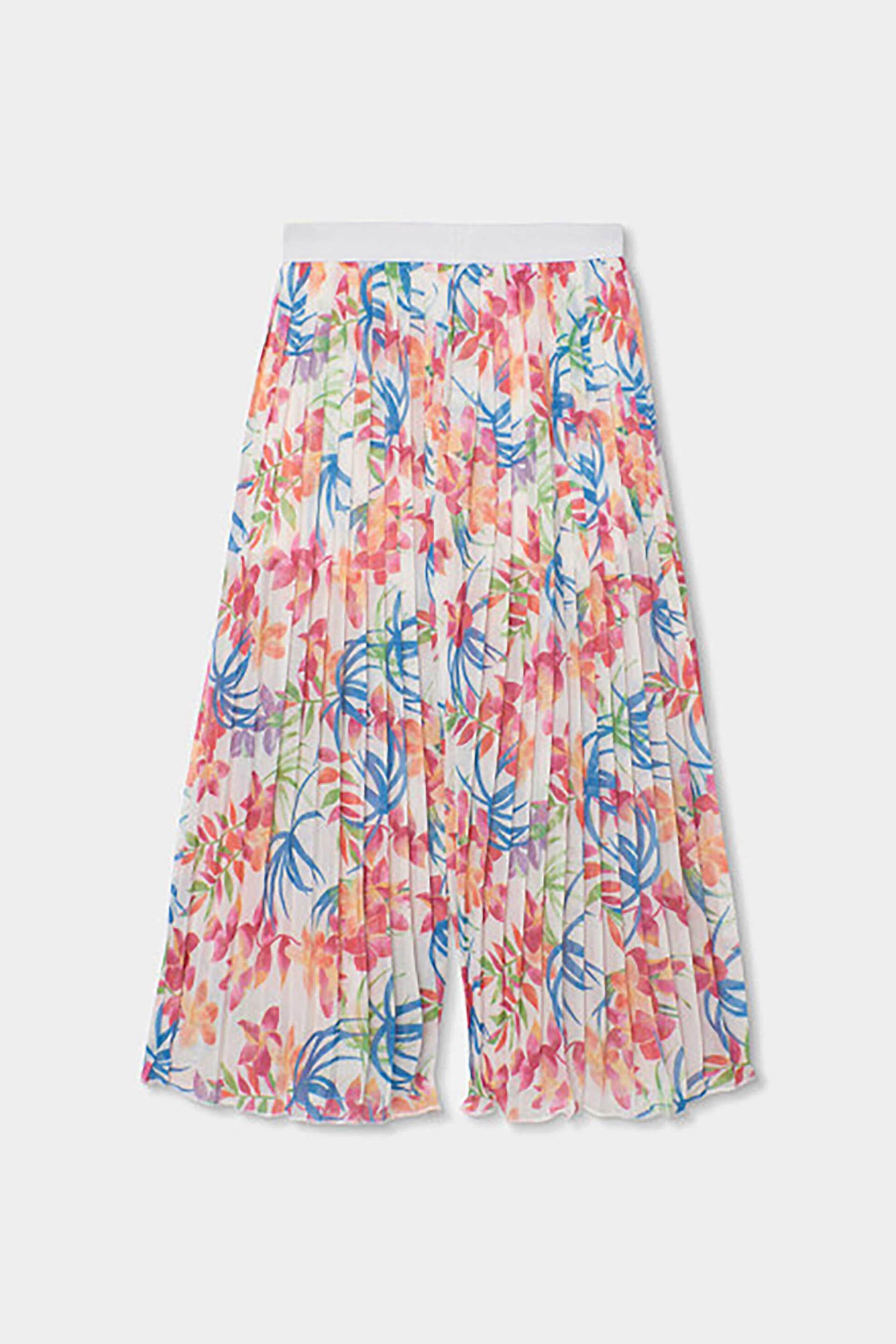 Boboli Παιδικό Παντελόνι με Ελαστική Μέση Και Floral Print - 763040 Πολύχρωμο