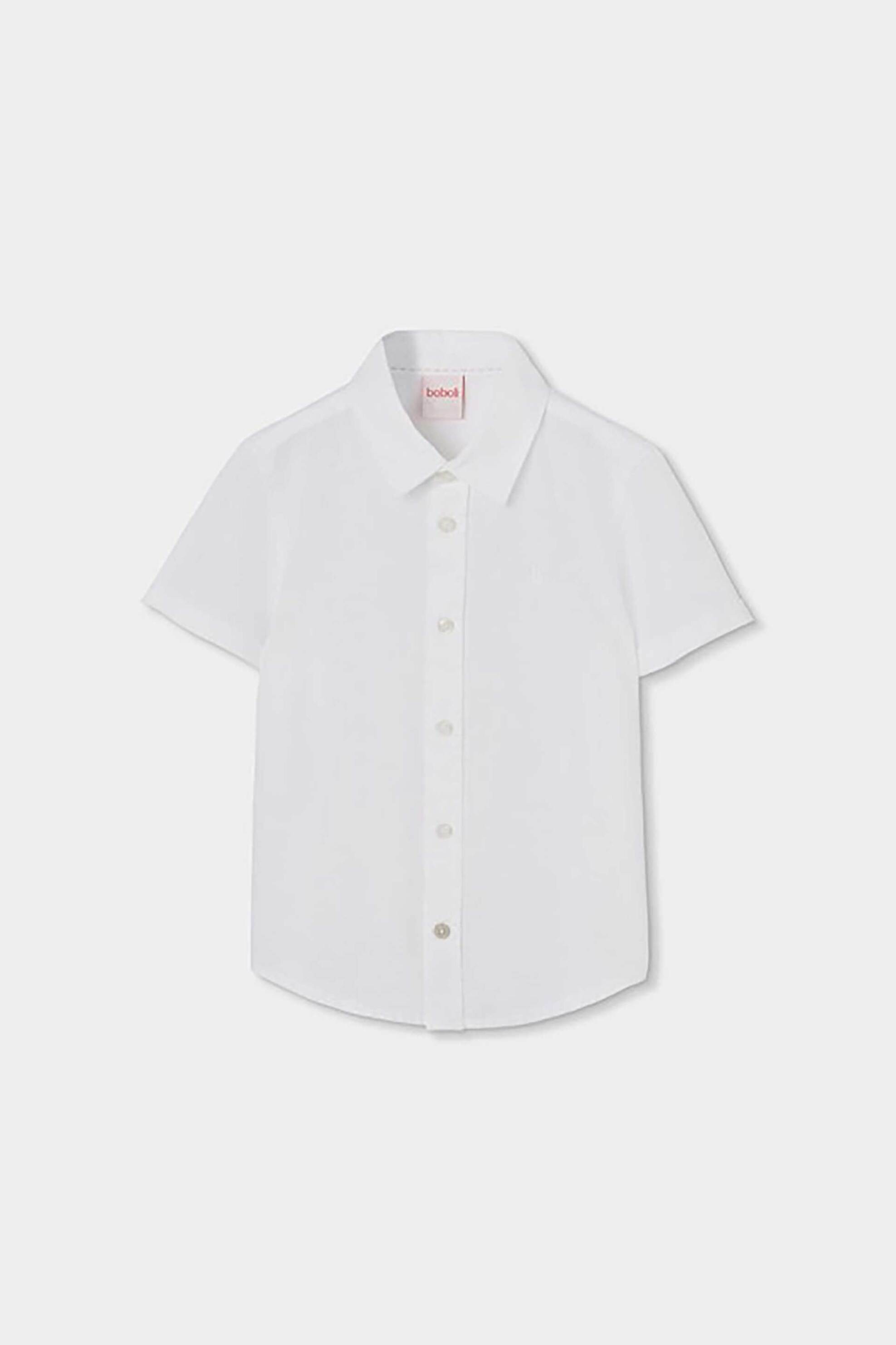 Boboli παιδικό πουκάμισο με κοντό μανίκι - 873053 Λευκό