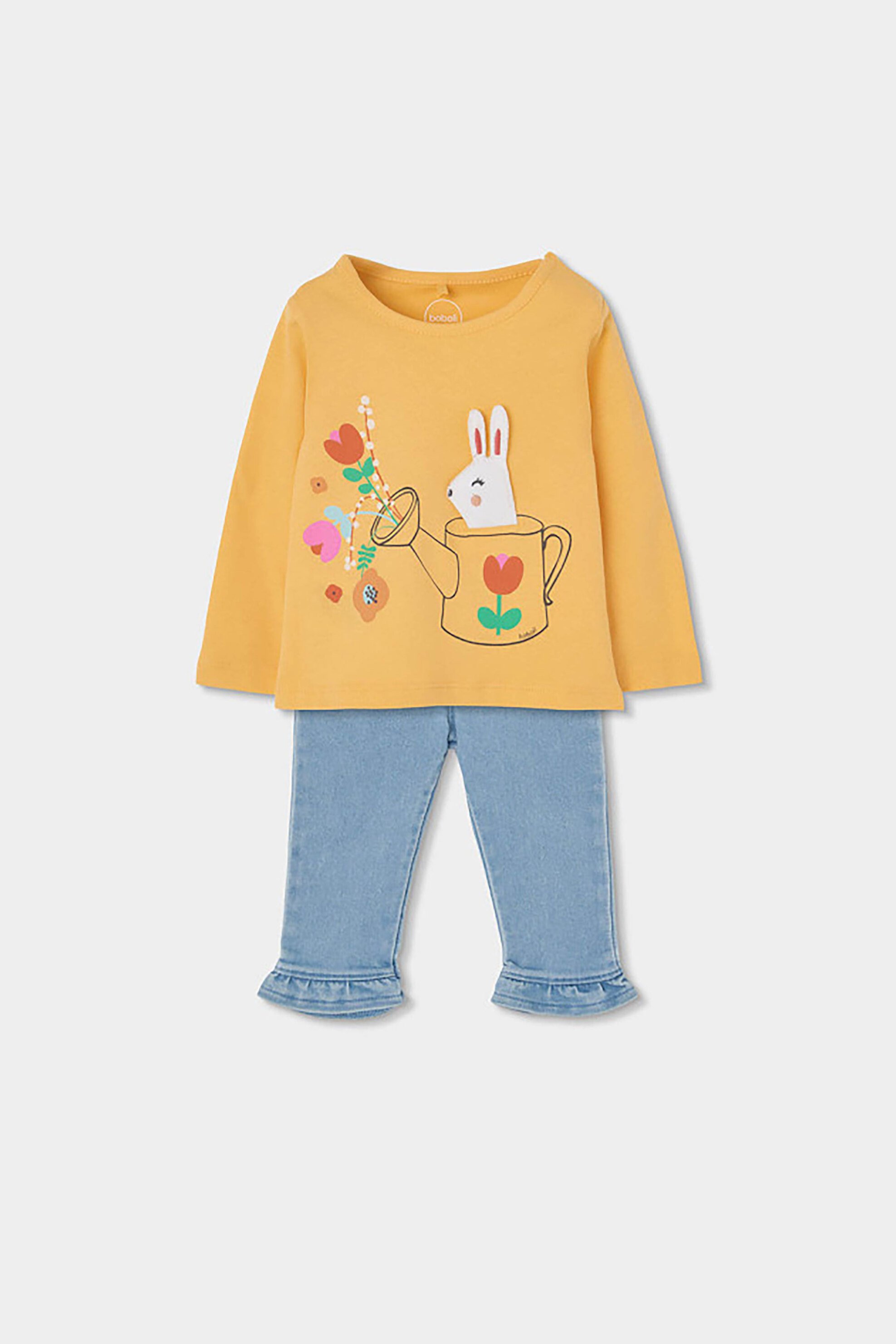 Boboli βρεφικό σετ μπλούζα και κολάν (2 τεμάχια) - 143008 Denim Blue Σκούρο