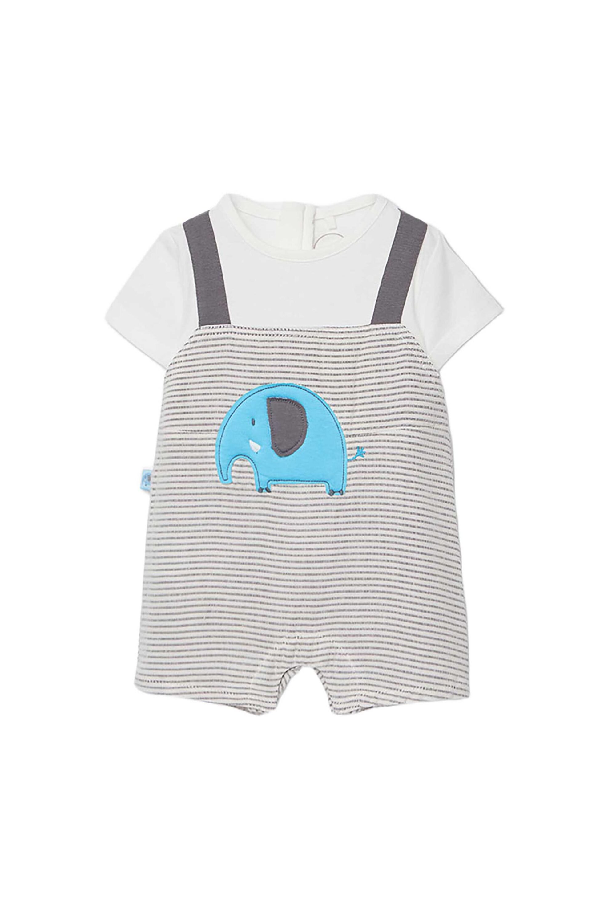 Boboli βρεφικό φορμάκι με ριγέ σχέδιο - 213073 Λευκό