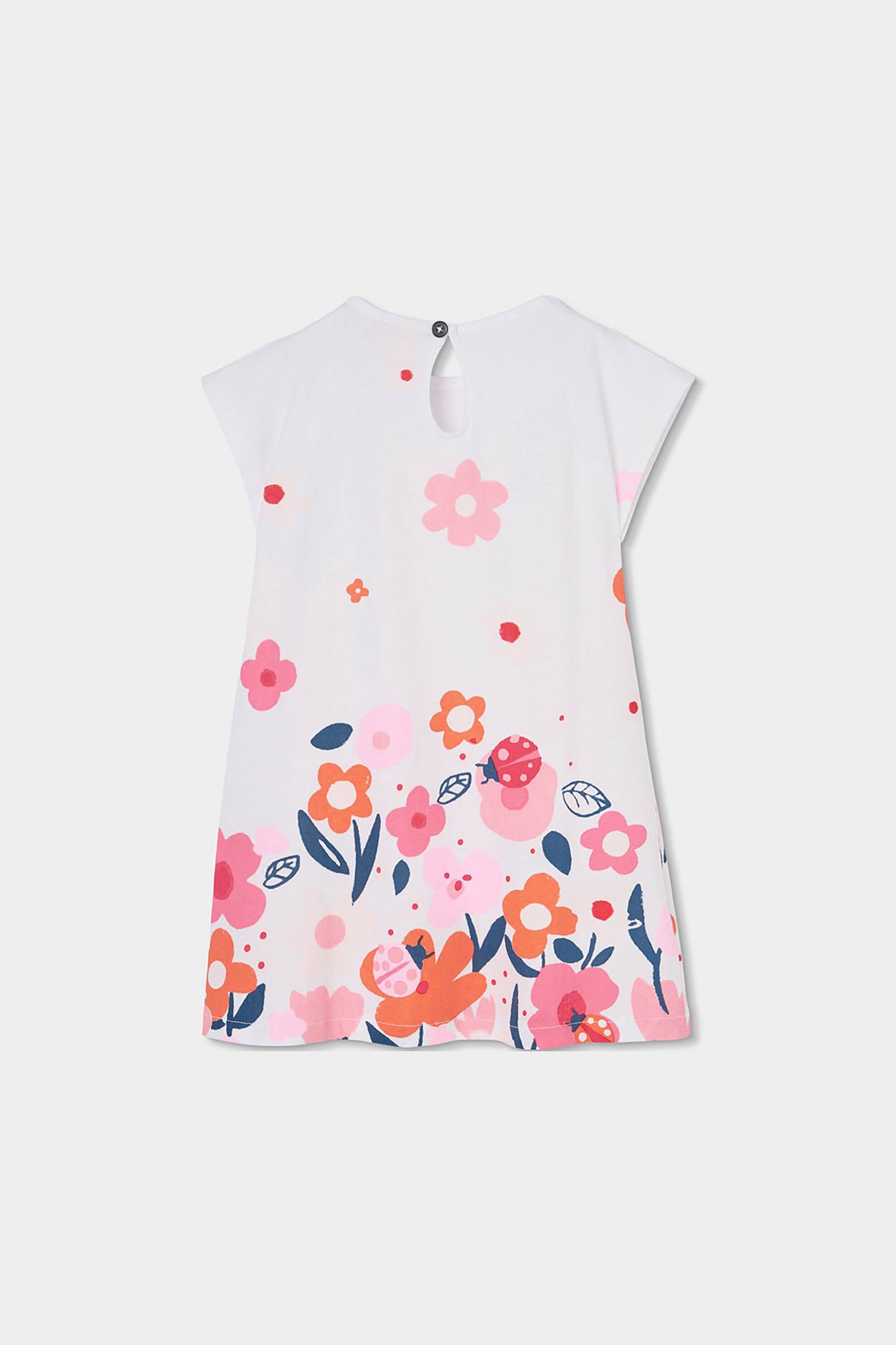 Boboli Παιδικό Φόρεμα με Floral Print - 323143 Λευκό