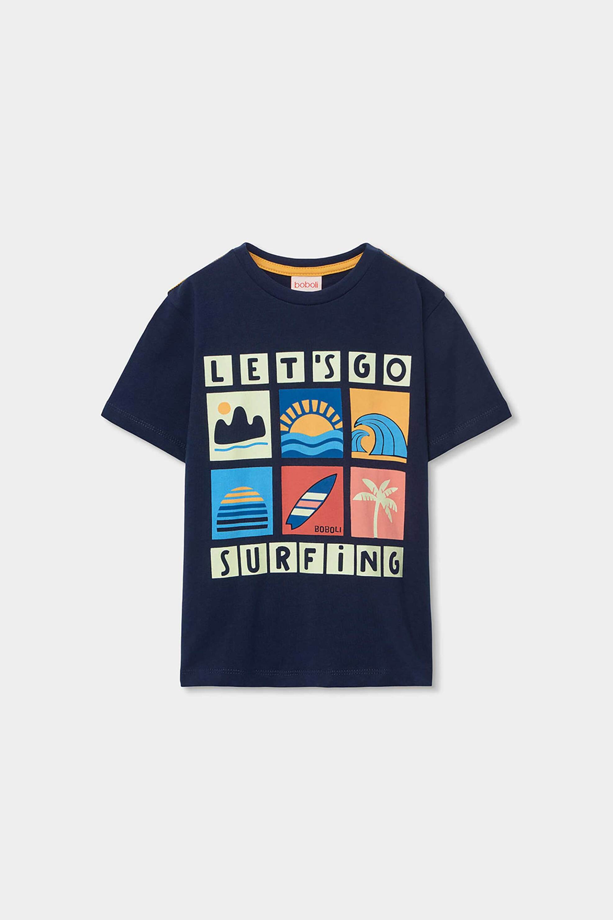 Boboli παιδικό Τ-shirt με print - 503086 Μπλε Σκούρο