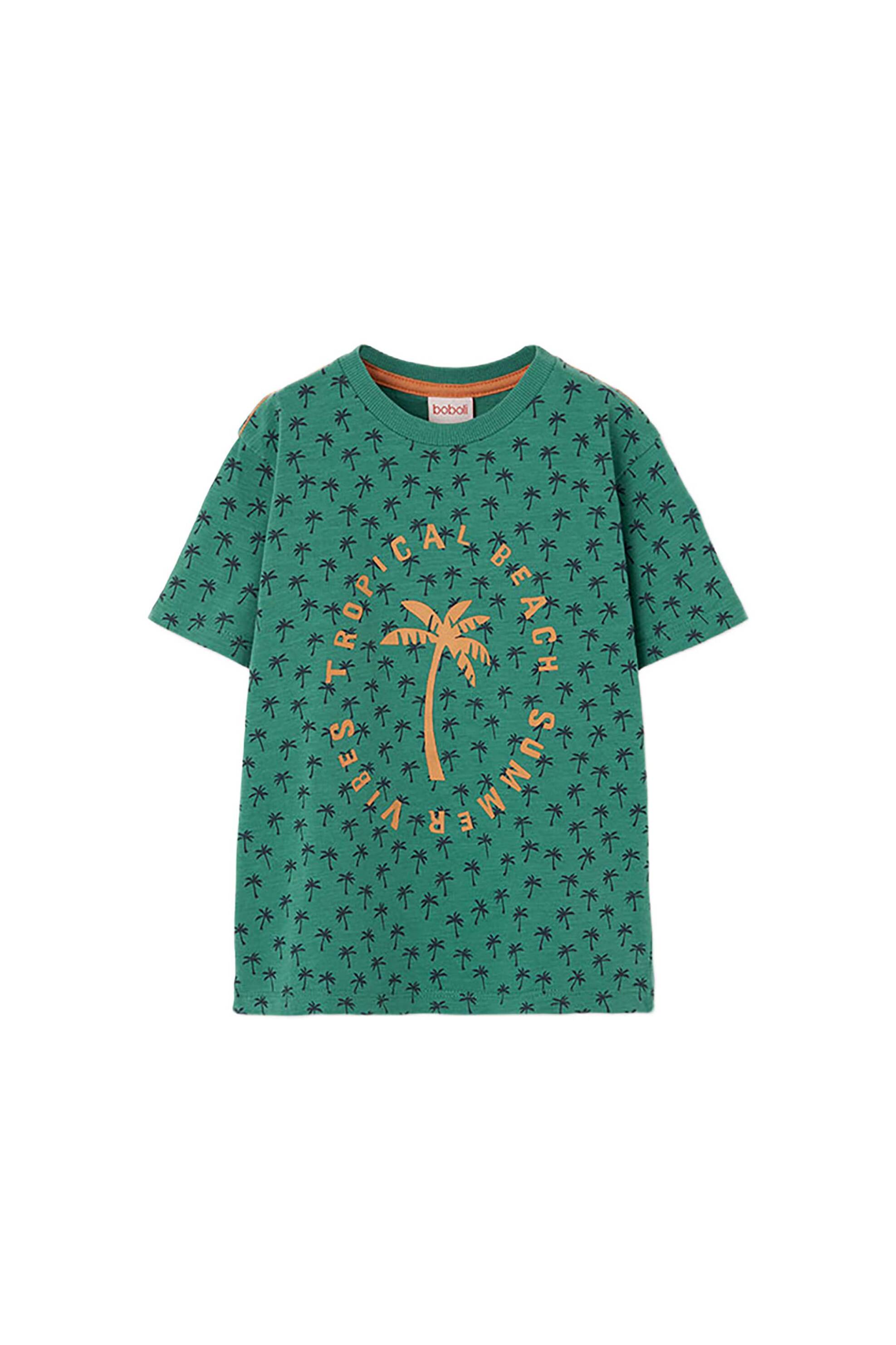 Boboli παιδικό Τ-shirt με all-over print - 513133 Πράσινο