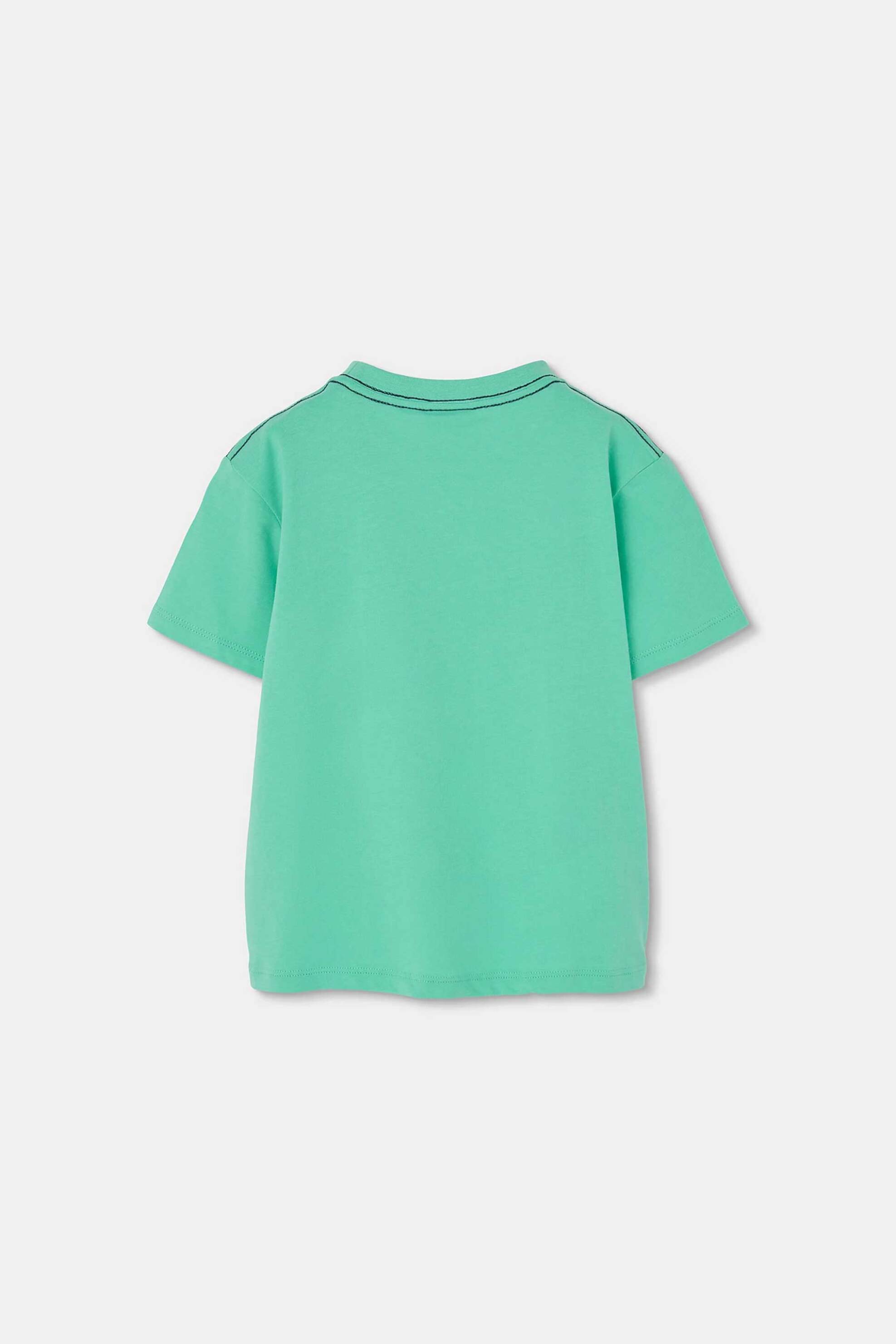 Boboli Παιδικό Τ-Shirt με Print Θαλάσσια Στοιχεία - 543024 Βεραμάν