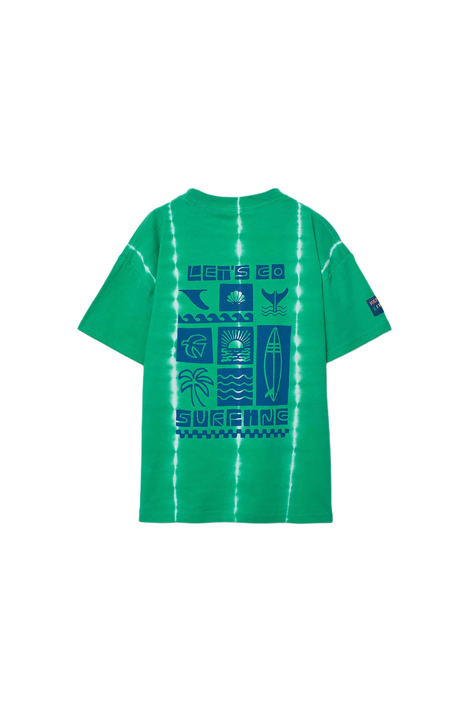 Boboli Παιδικό Τ-Shirt με Tie Dye Σχέδιο - 613033 Πράσινο