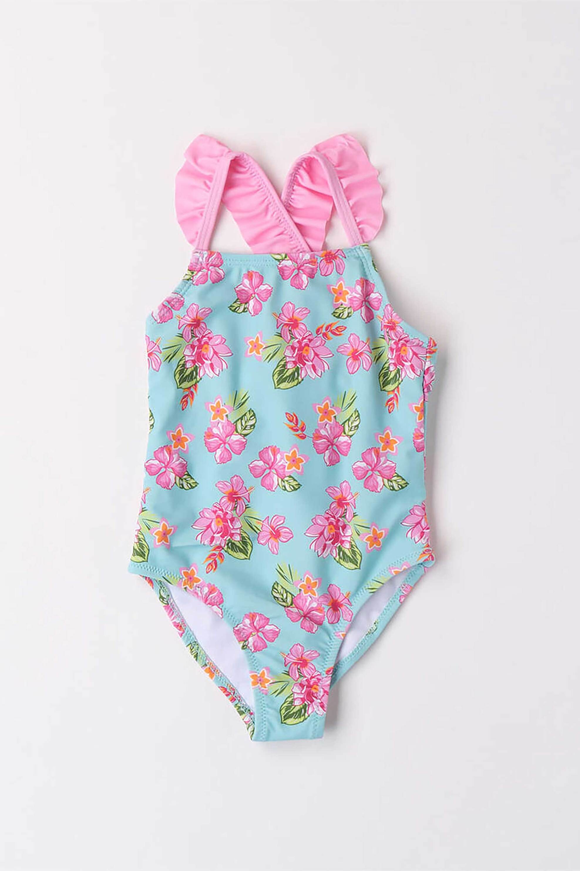 Ido Παιδικό Μαγιό Ολόσωμο με Floral Print - 4 8583 00 Τυρκουάζ