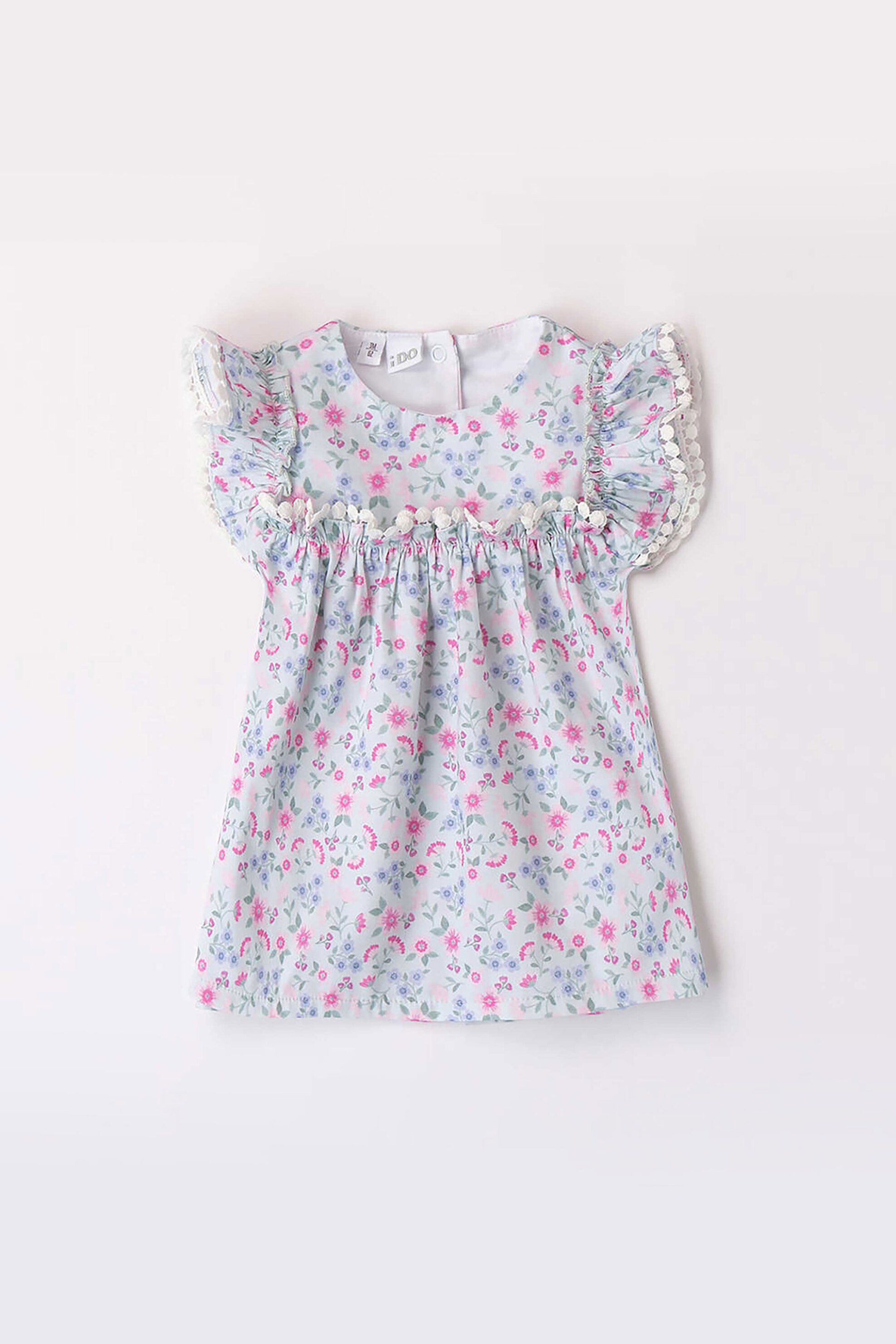 IDO iDO βρεφικό φόρεμα με all-over floral print - 4.8637/00 Βεραμάν Ανοιχτό