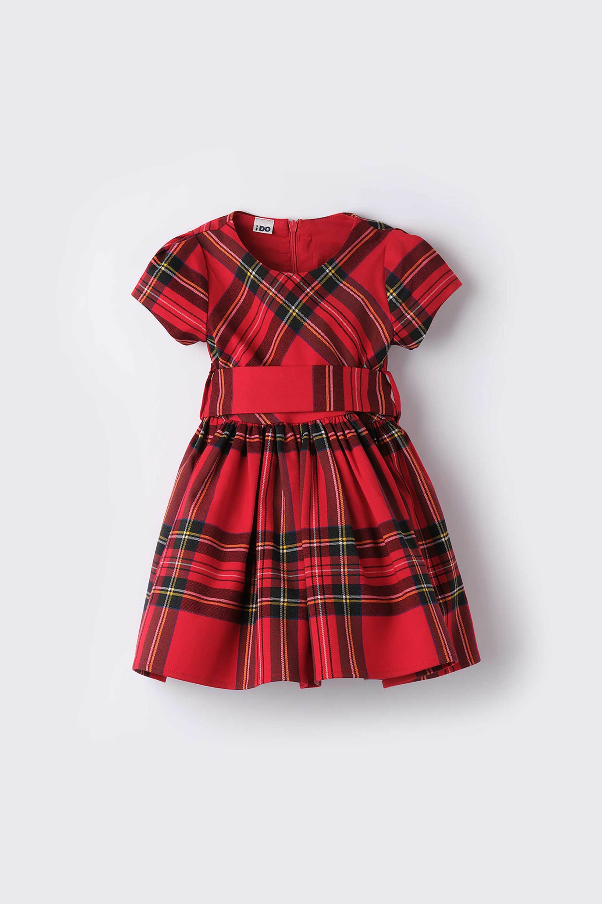 iDO παιδικό φόρεμα με καρό print - 4.A578/00 Κόκκινο