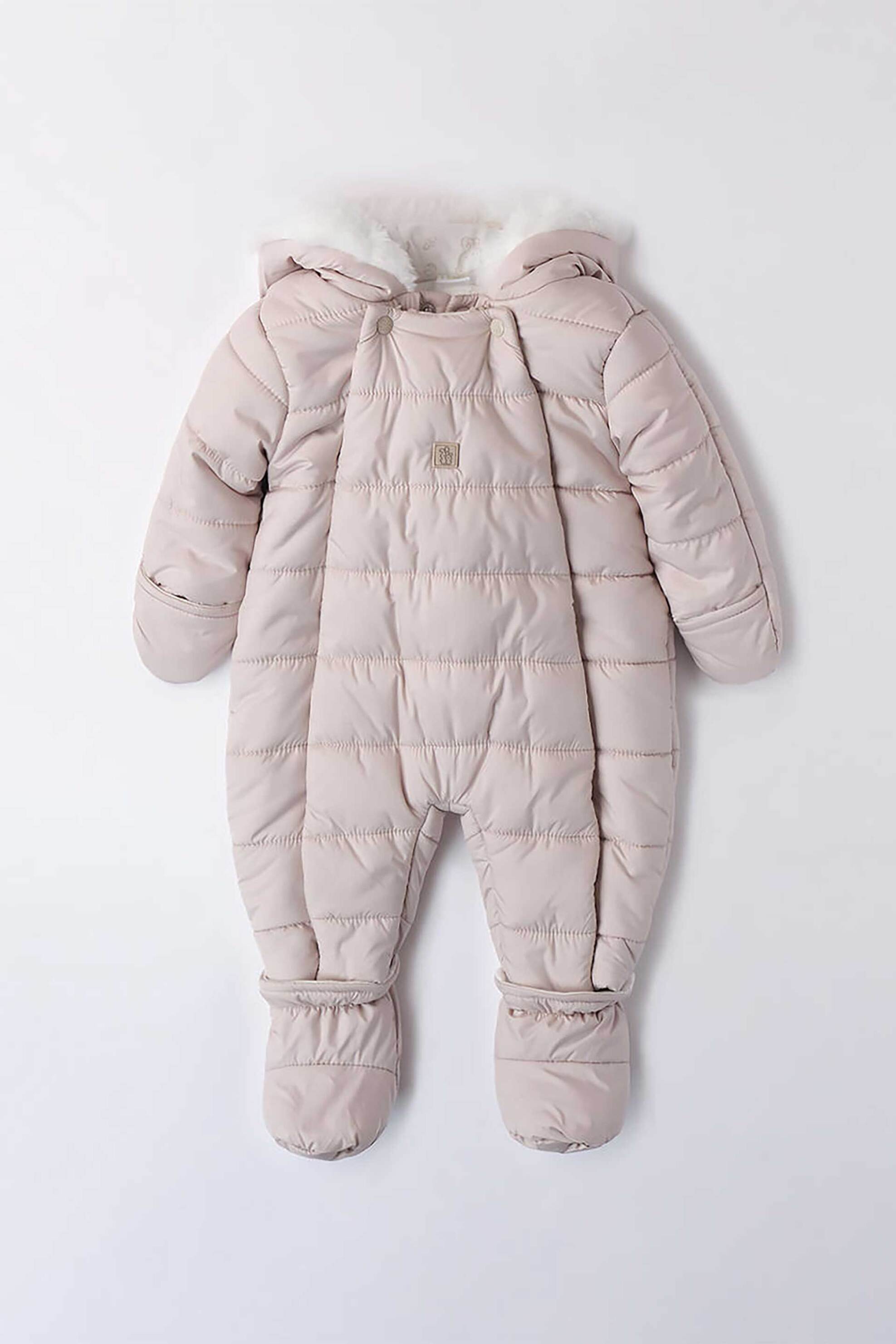 iDO βρεφικό φορμάκι εξόδου με κουκούλα - 4.A250/00 Ροζ