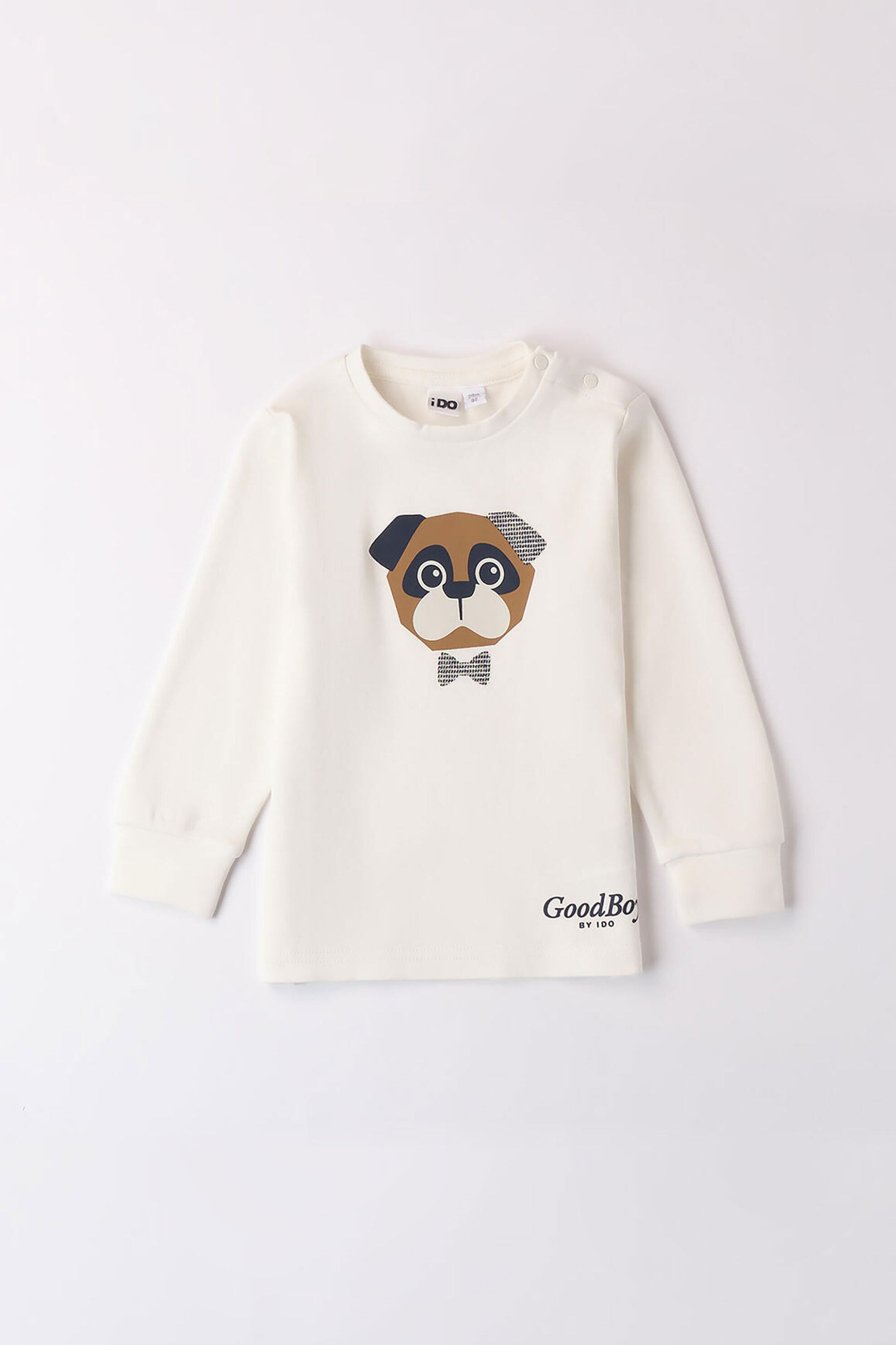 iDO παιδική μακρυμάνικη μπλούζα με κέντημα - 4.A465/00 Λευκό