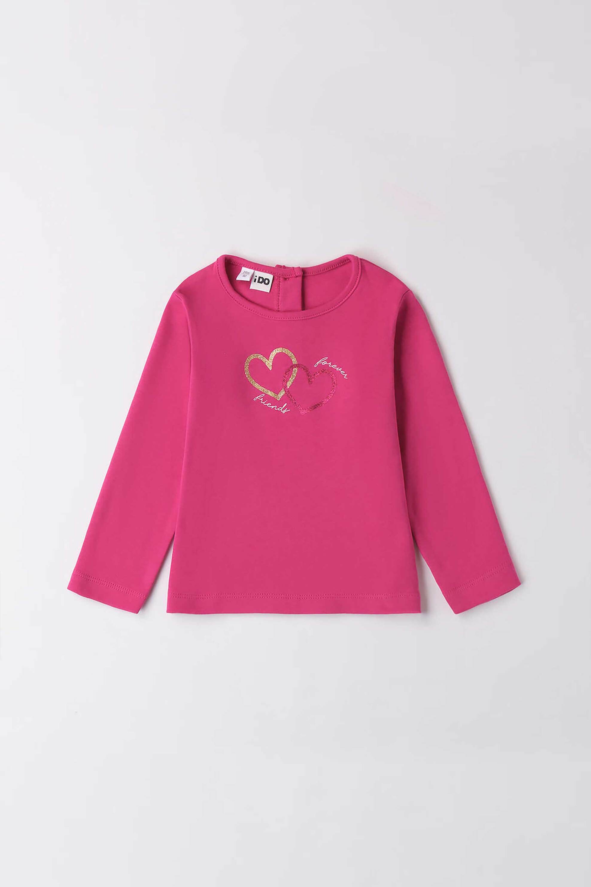 IDO iDO παιδική μακρυμάνικη μπλούζα με print - 4.A655/00 Φούξια