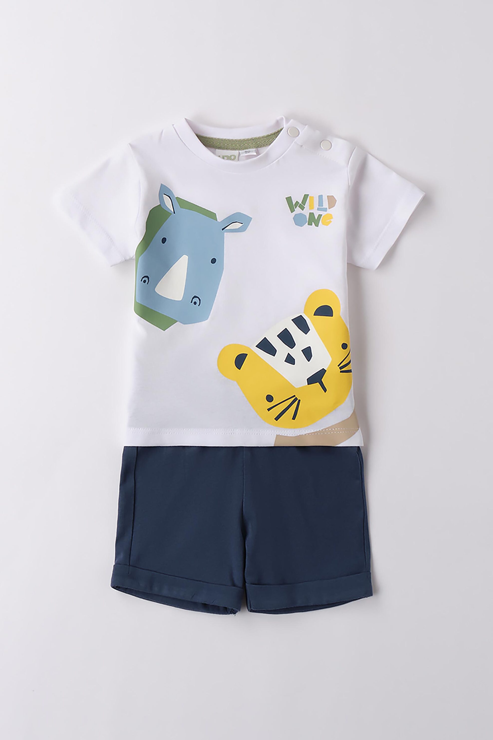 iDO βρεφικό σετ T-shirt με σορτς - 4.B152/00 Λευκό