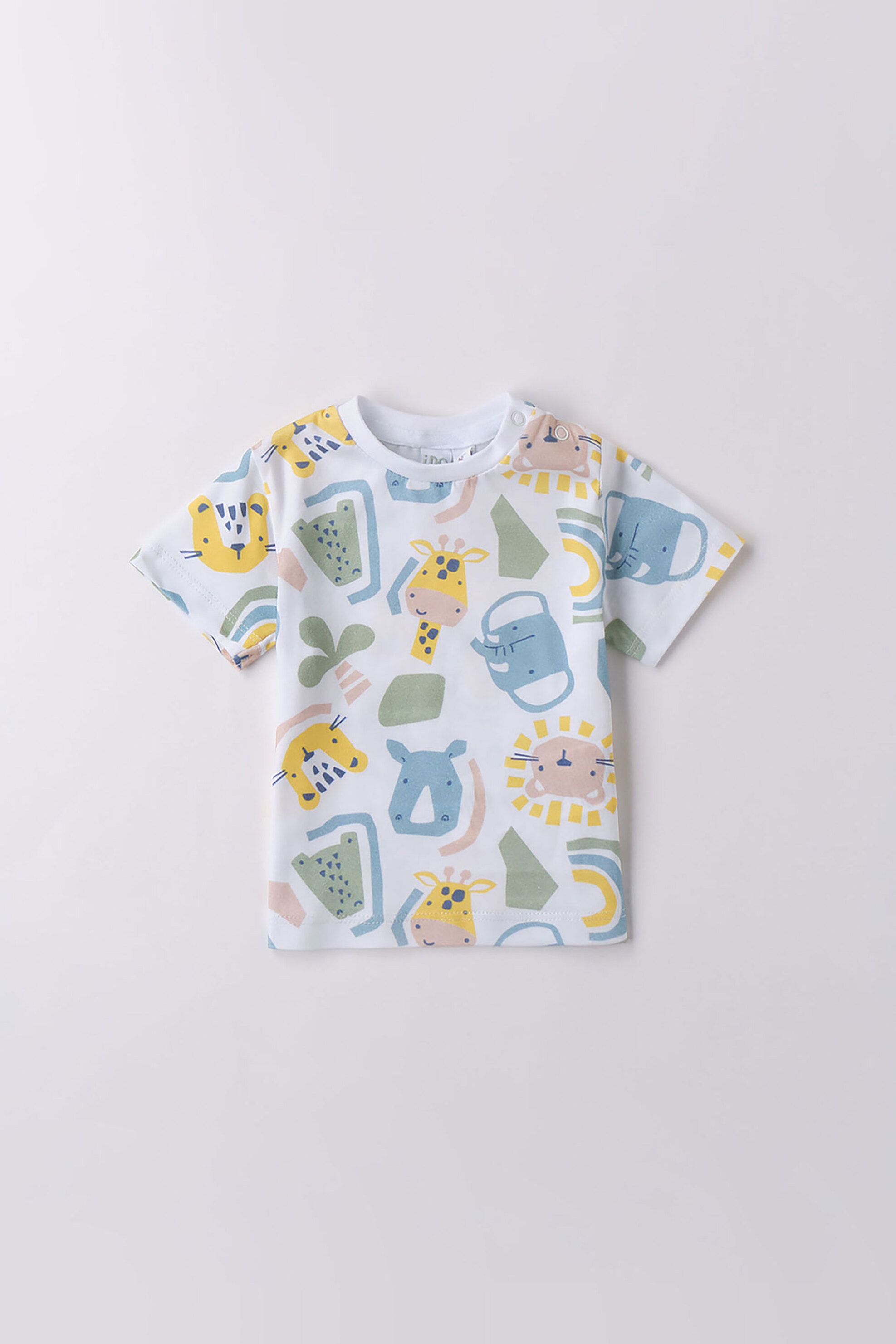 IDO iDO βρεφικό T-shirt με all-over print - 4.B168/00 Λευκό