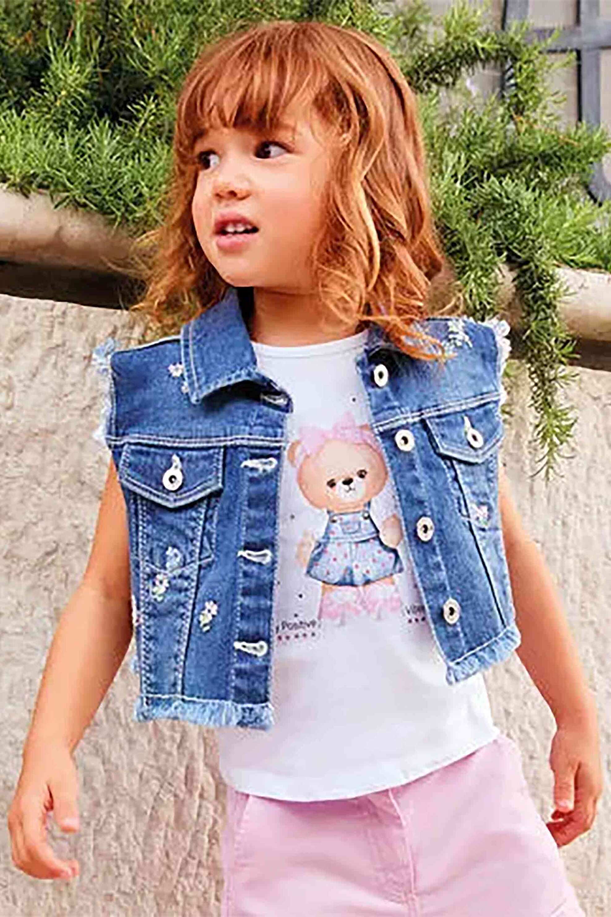 IDO iDO παιδικό denim jacket αμάνικο - 4.B400/00 Denim Blue Σκούρο