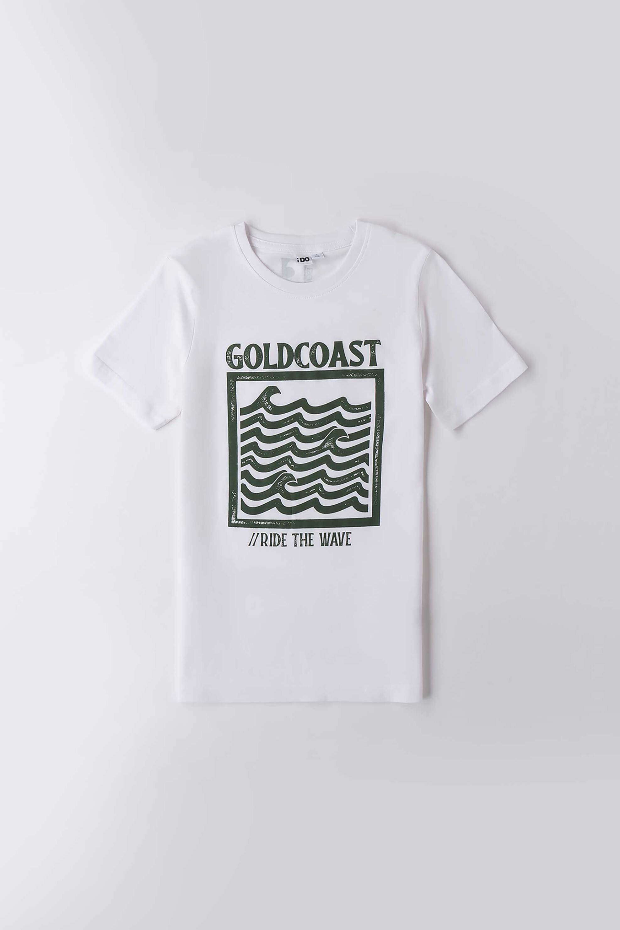 IDO iDo παιδικό T-shirt με print και lettering - 4.B629/00 Λευκό