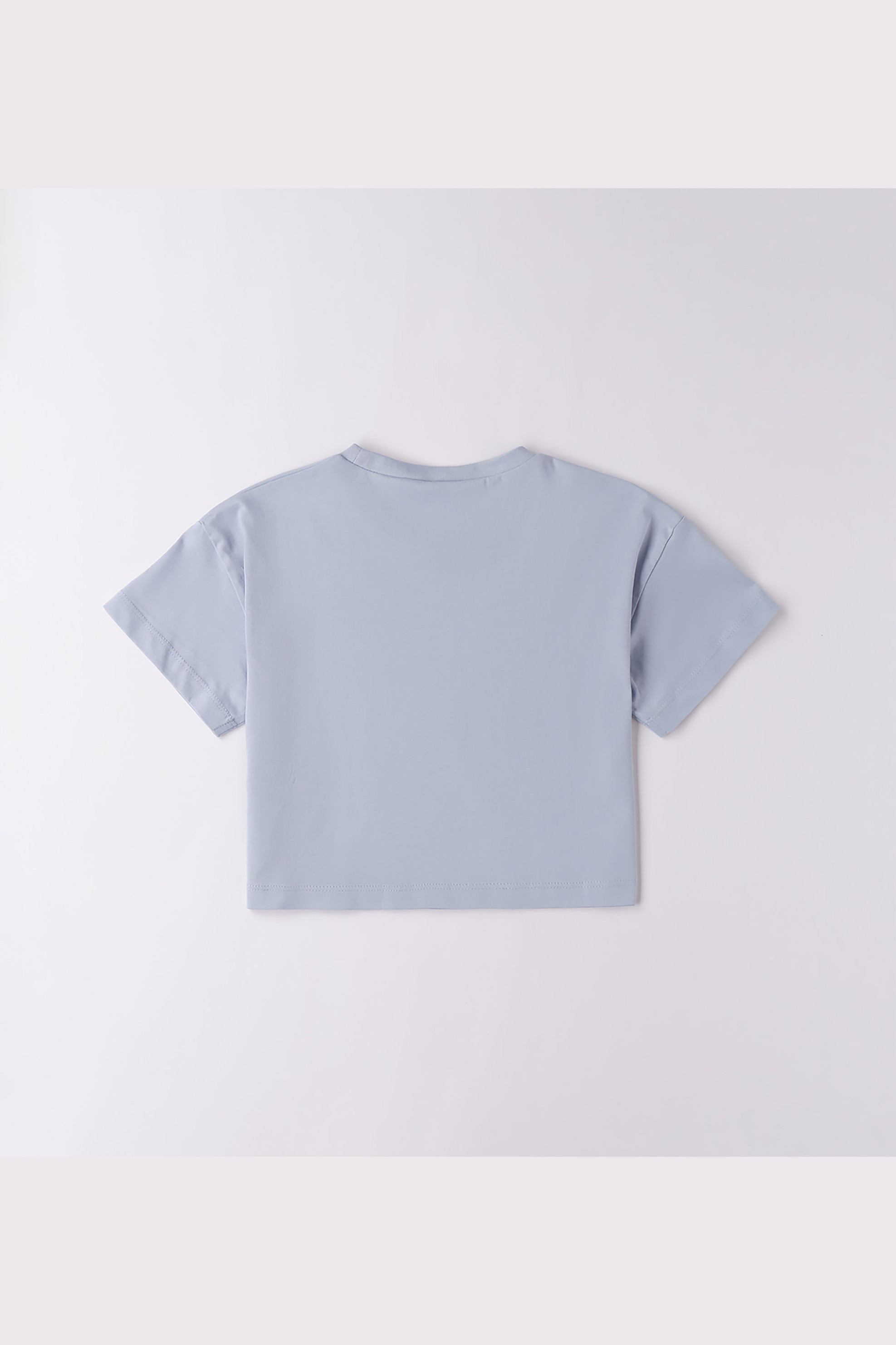 iDo παιδικό T-shirt cropped με lettering - 4.B727/00 Μπλε Ανοιχτό φωτογραφία