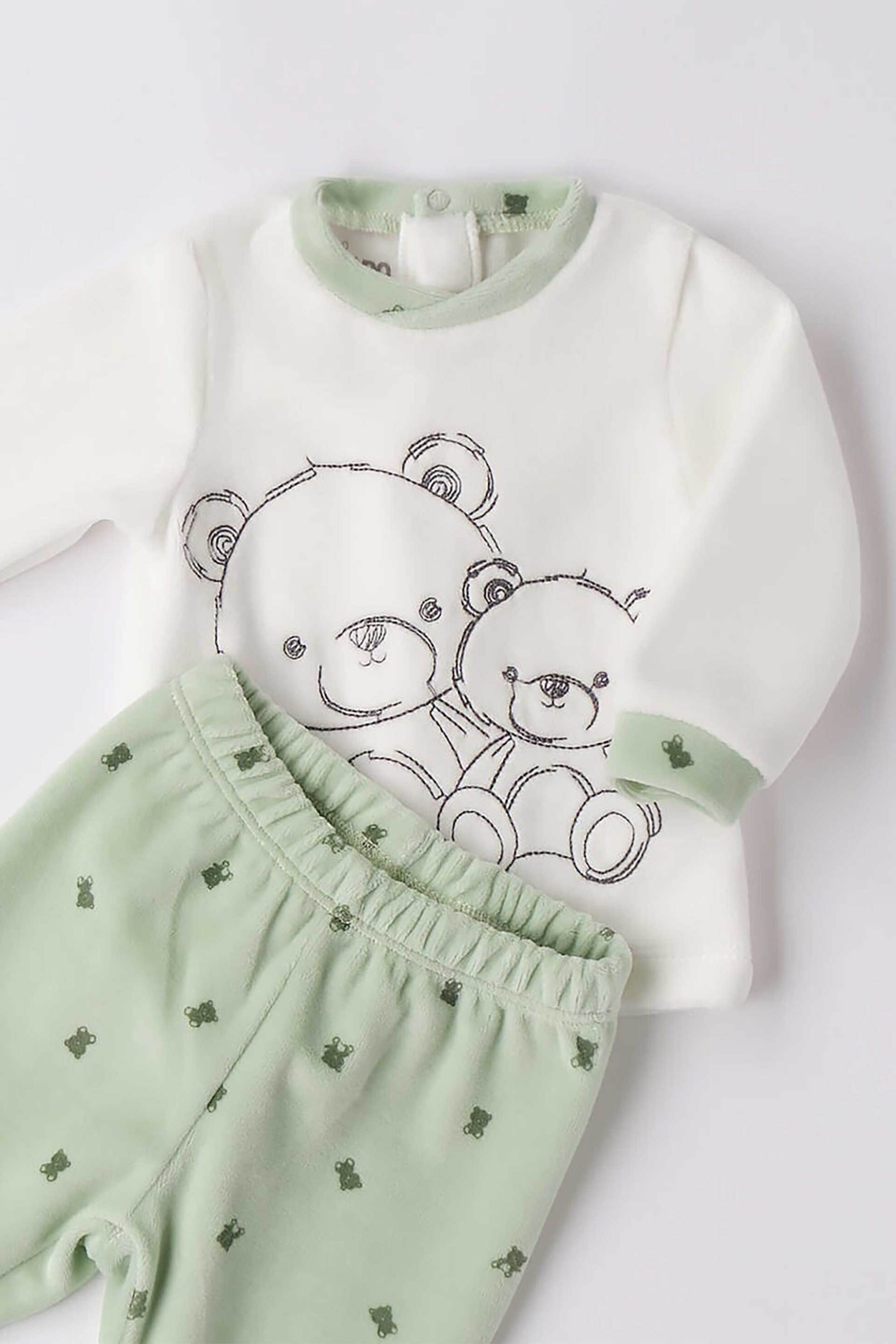 iDO βρεφικό σετ ρούχων με bear print - 4.F003/00 Λευκό φωτογραφία