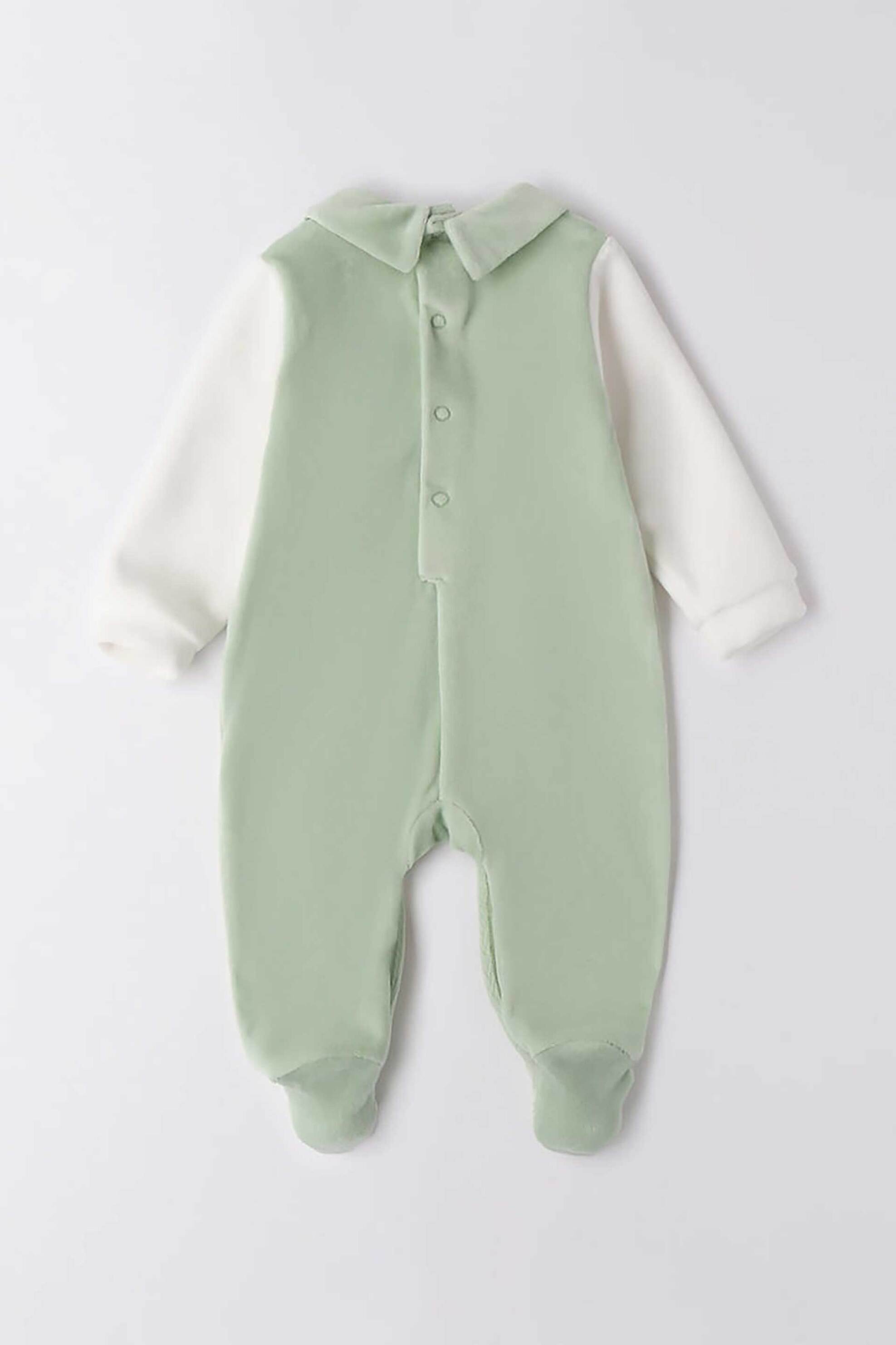 iDO βρεφικό φορμάκι βελουτέ με γιακά - 4.F026/00 Πράσινο φωτογραφία