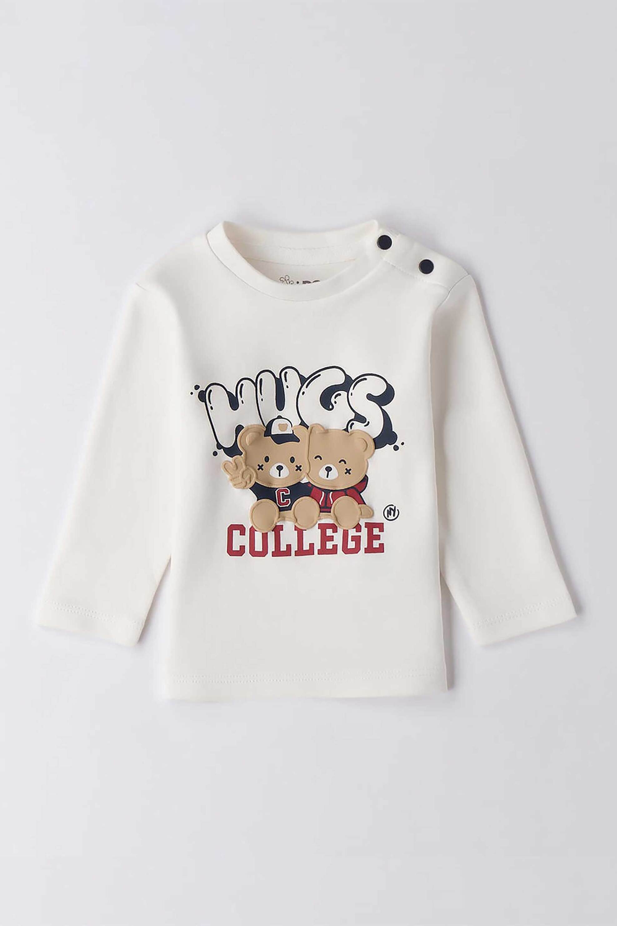 iDO βρεφική μπλούζα με print - 4.F043/G0 Λευκό