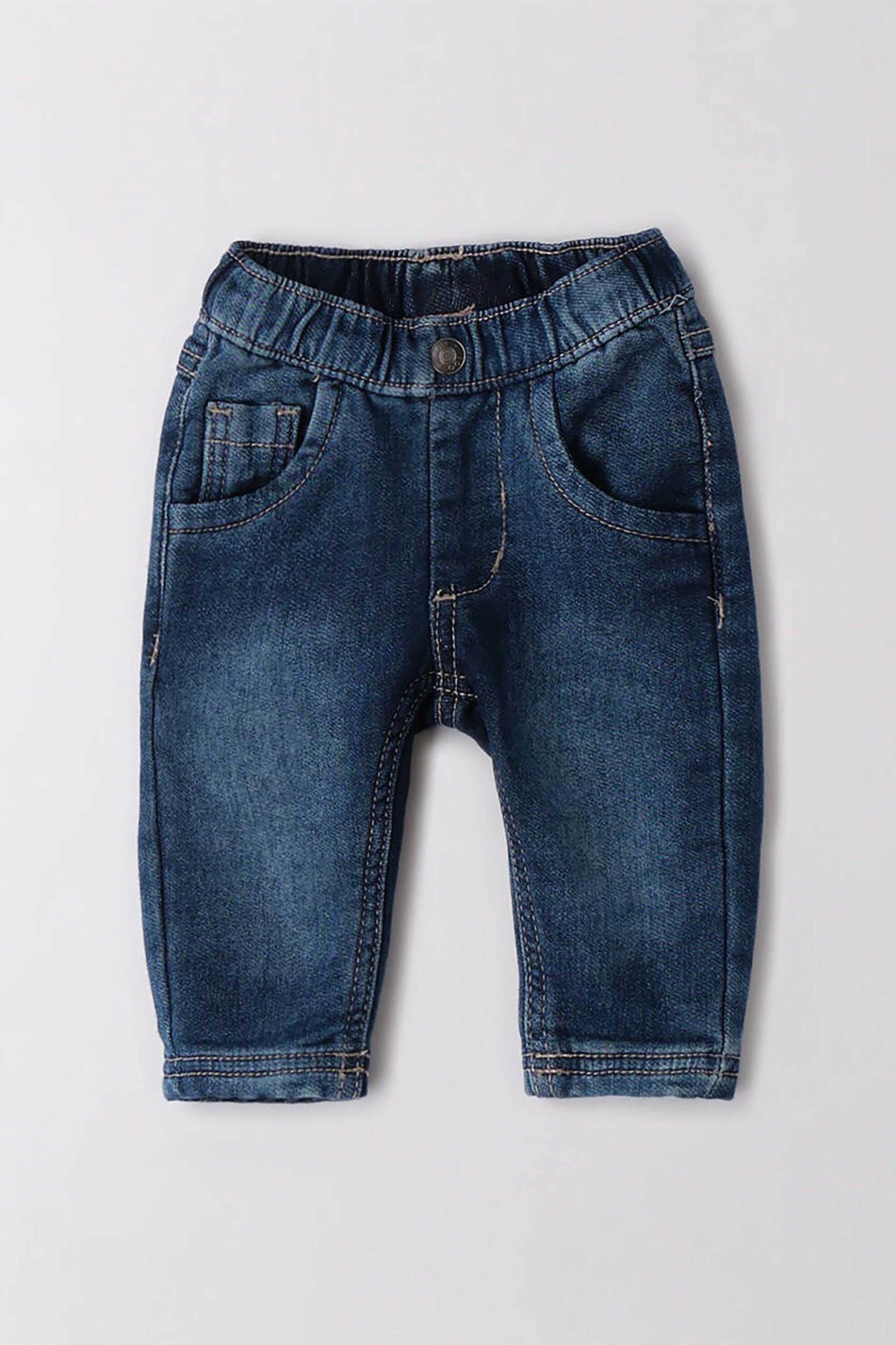 IDO iDO βρεφικό τζιν παντελόνι με ελαστική μέση - 4.F071/00 Μπλε Ανοιχτό