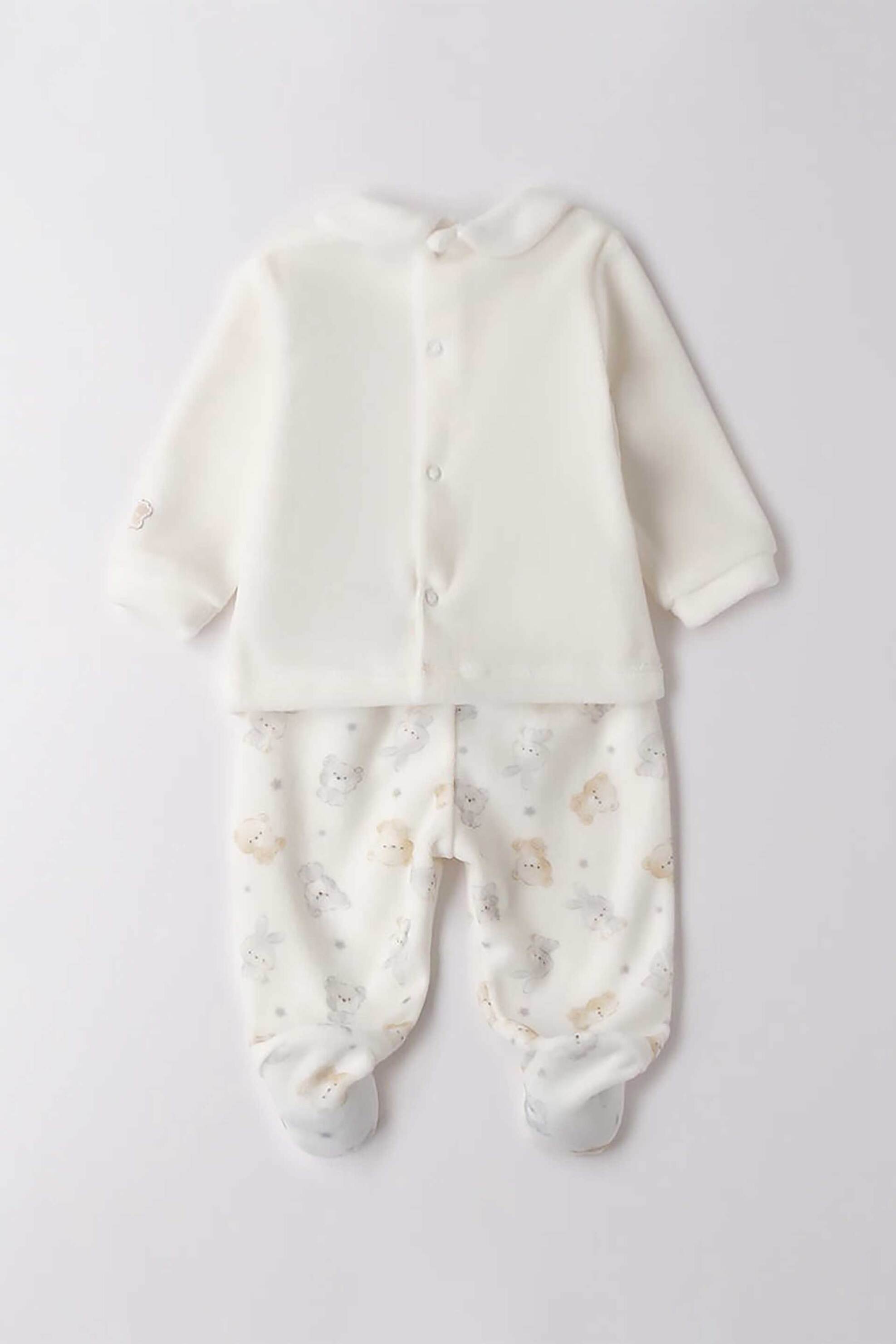 iDO βρεφικό σετ ρούχων με bear print - 4.F161/00 Λευκό φωτογραφία