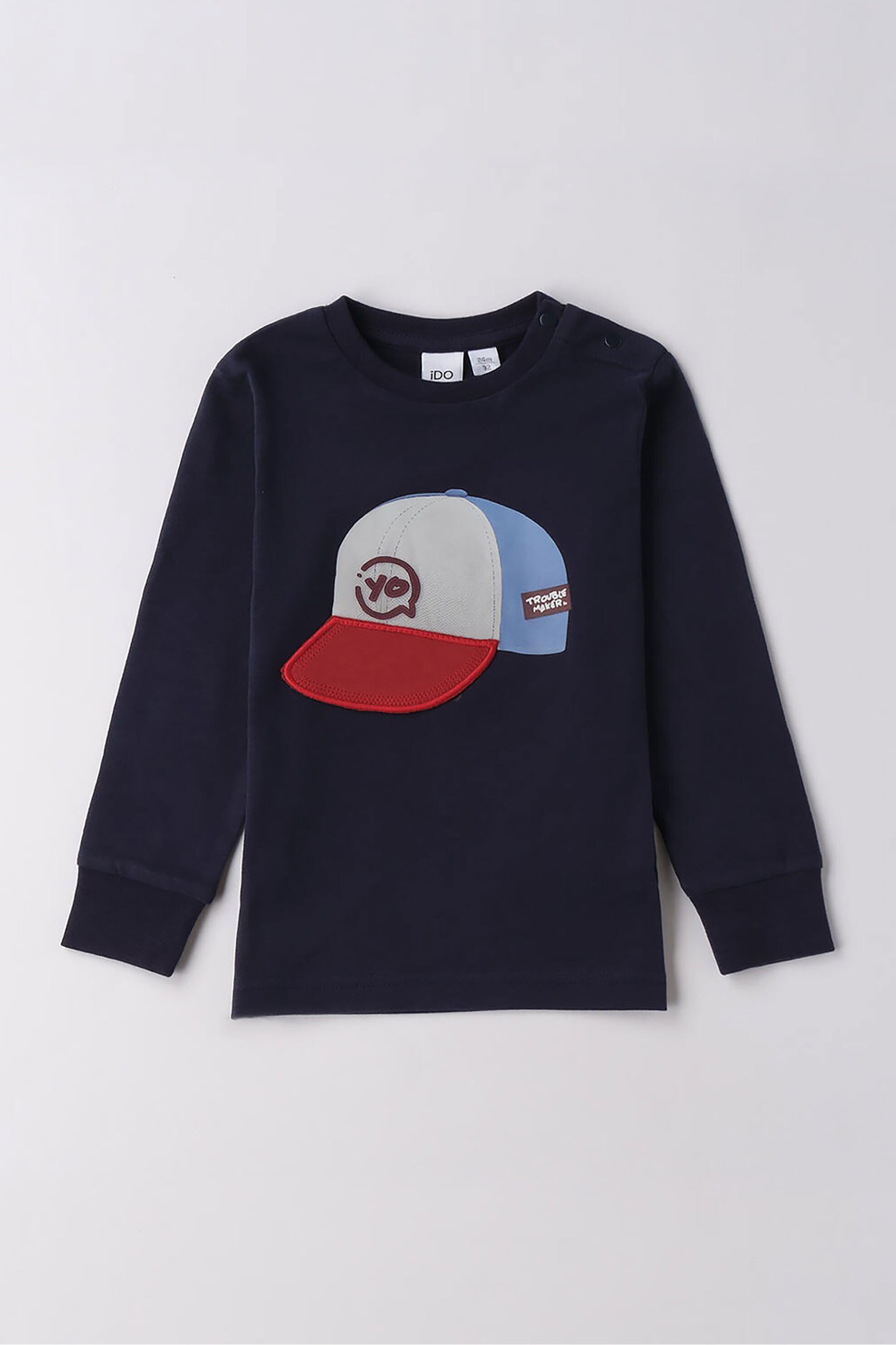 iDO παιδική μπλούζα με print - 4.F236/00 Μπλε Σκούρο