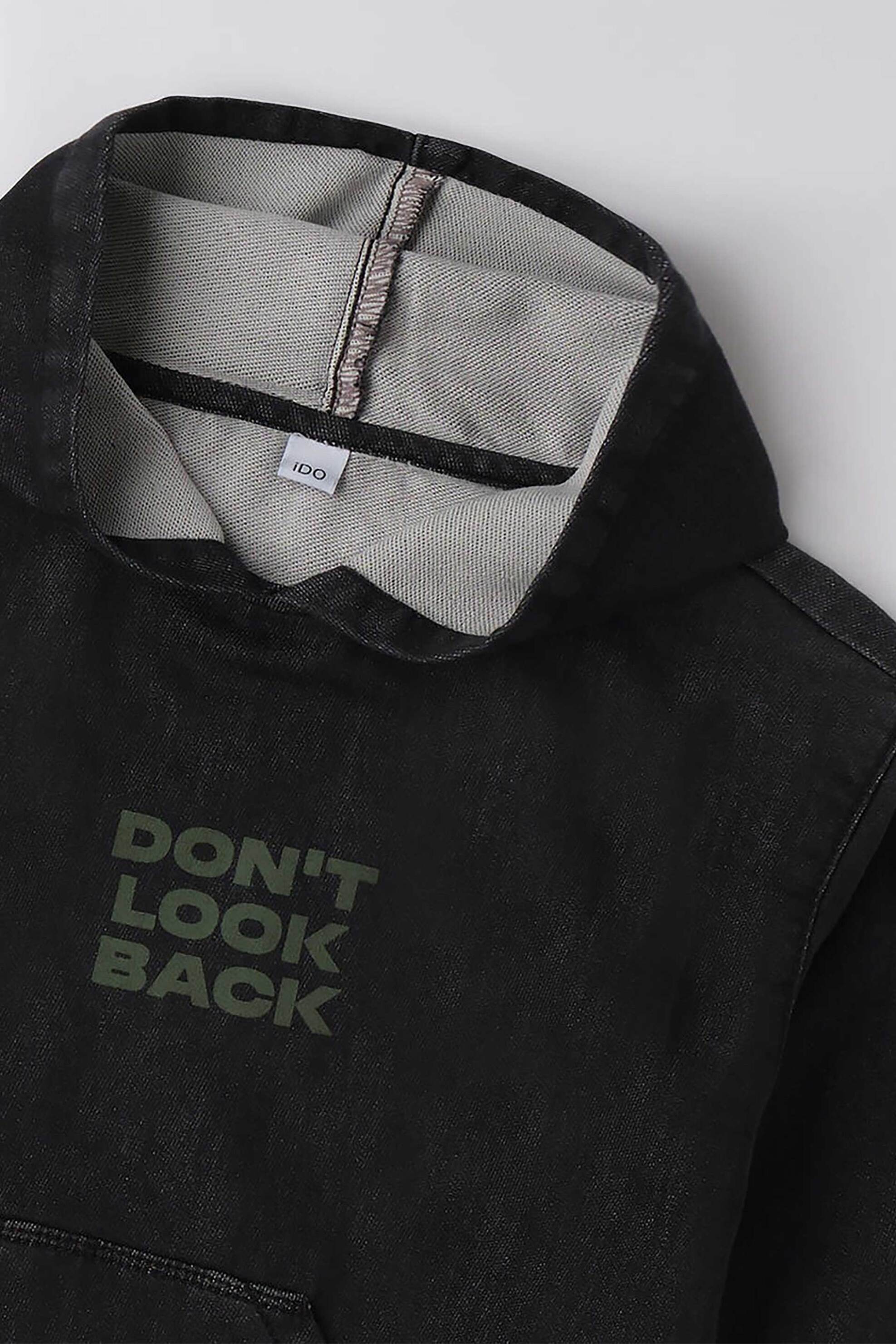 iDO παιδικό φούτερ με κουκούλα - 4.F410/00 Μαύρο φωτογραφία