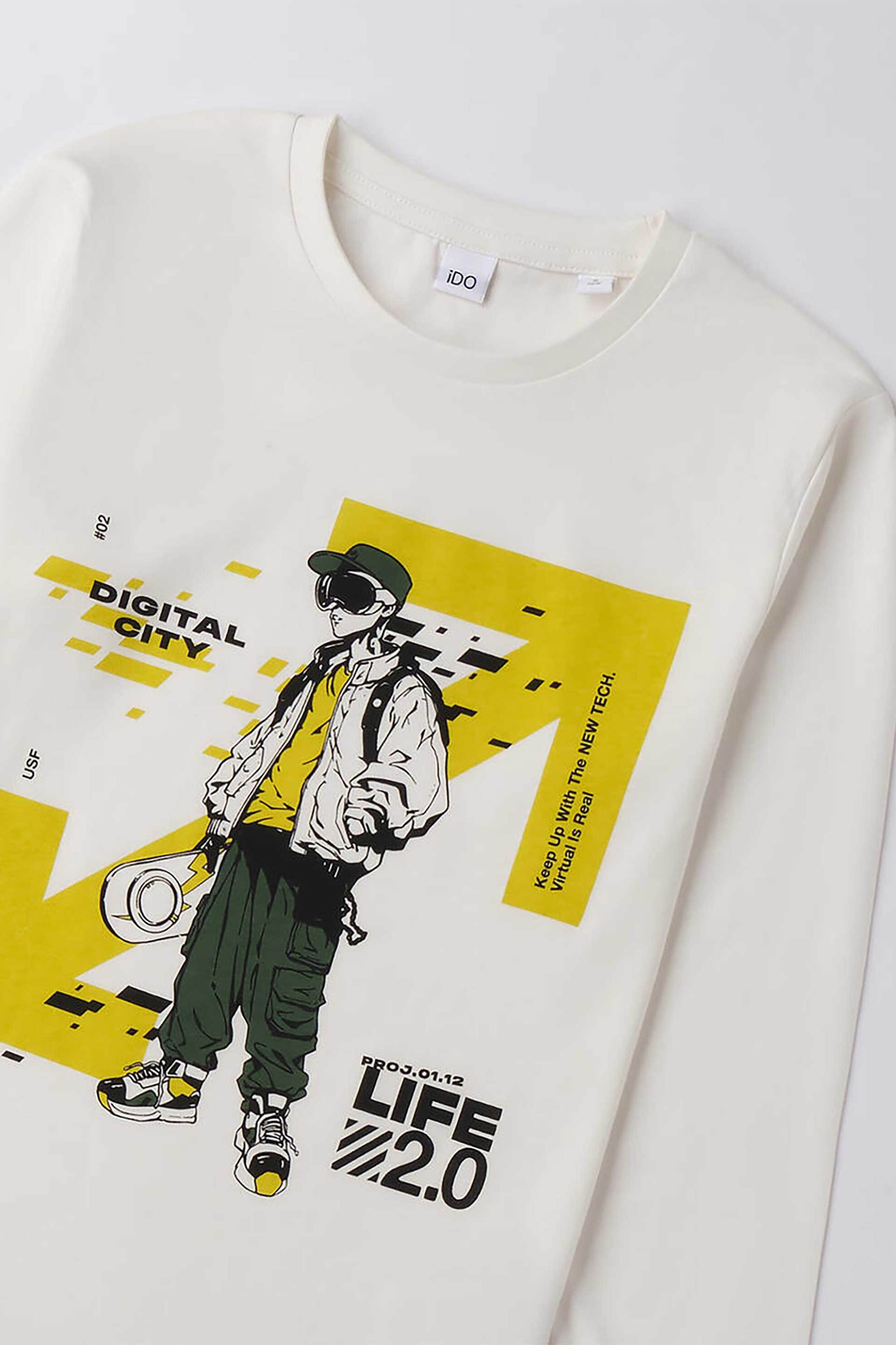 iDO παιδική μπλούζα με print - 4.F414/00 Λευκό φωτογραφία