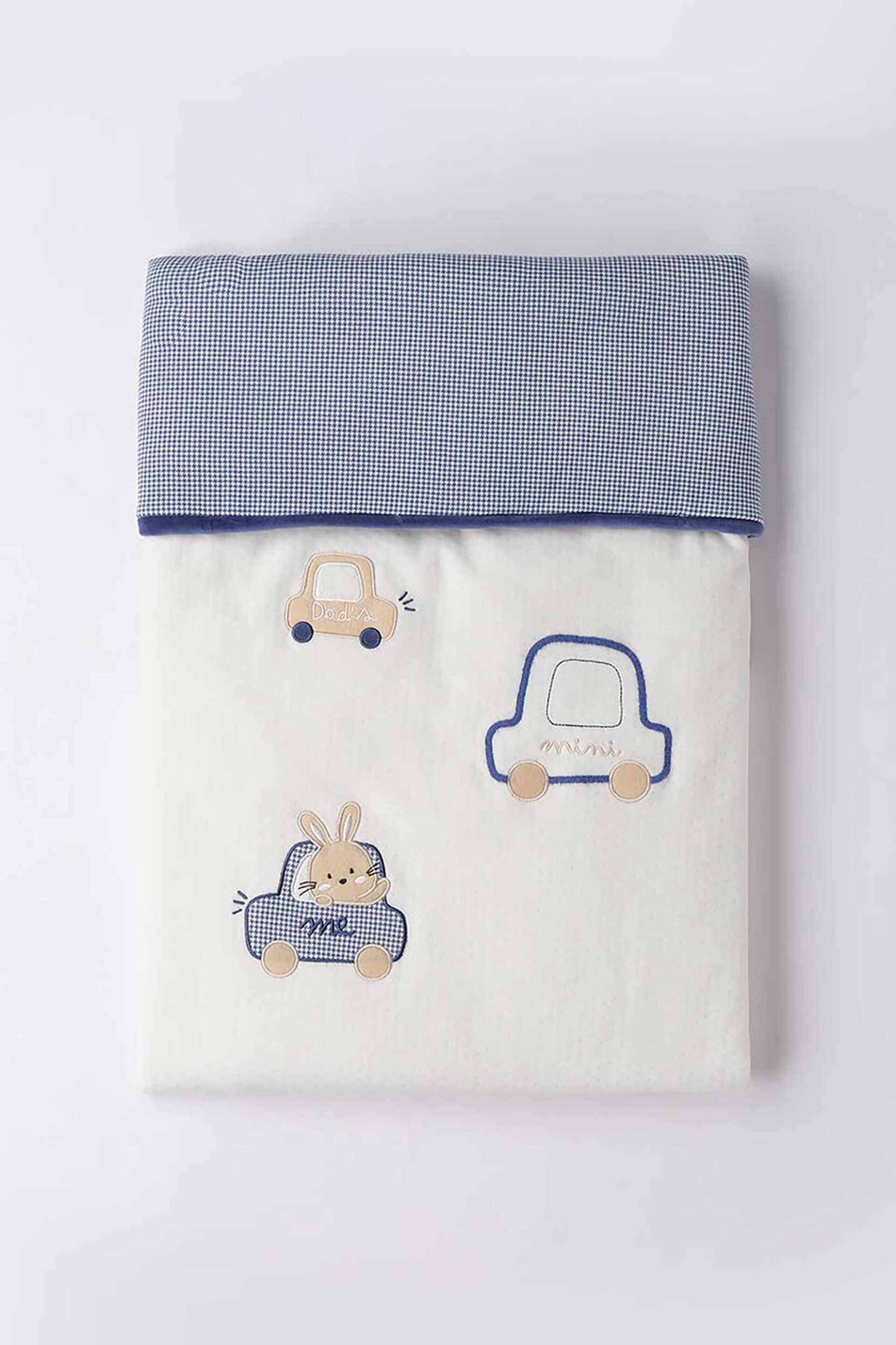 iDO βρεφική κουβέρτα με car print - 4.F904/00 Μπλε