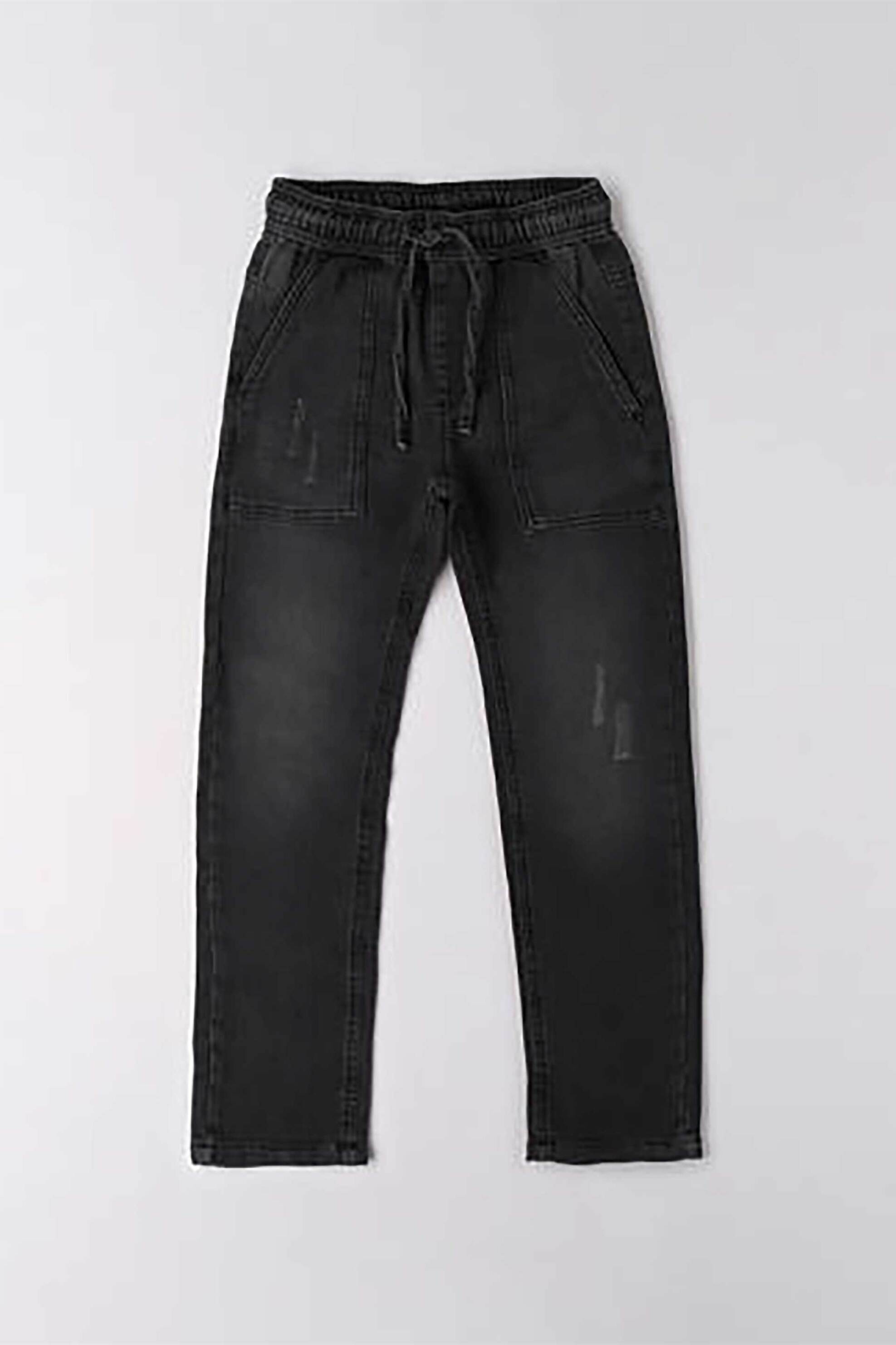 iDO παιδικό τζιν παντελόνι με ελαστική μέση - 4.F455/00 Μαύρο