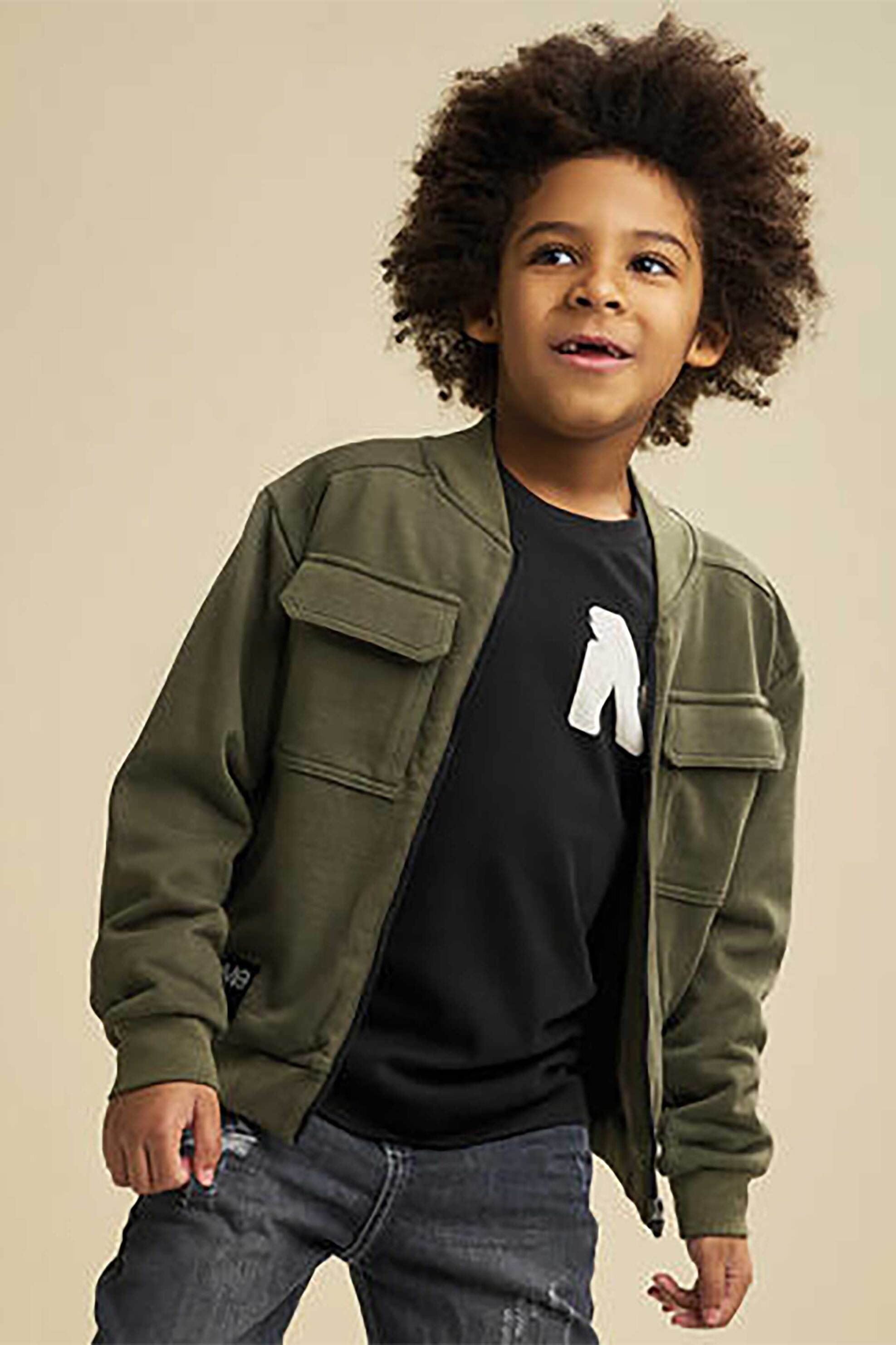 iDO παιδική μπλούζα φούτερ με lettering - 4.F434/00 Μαύρο