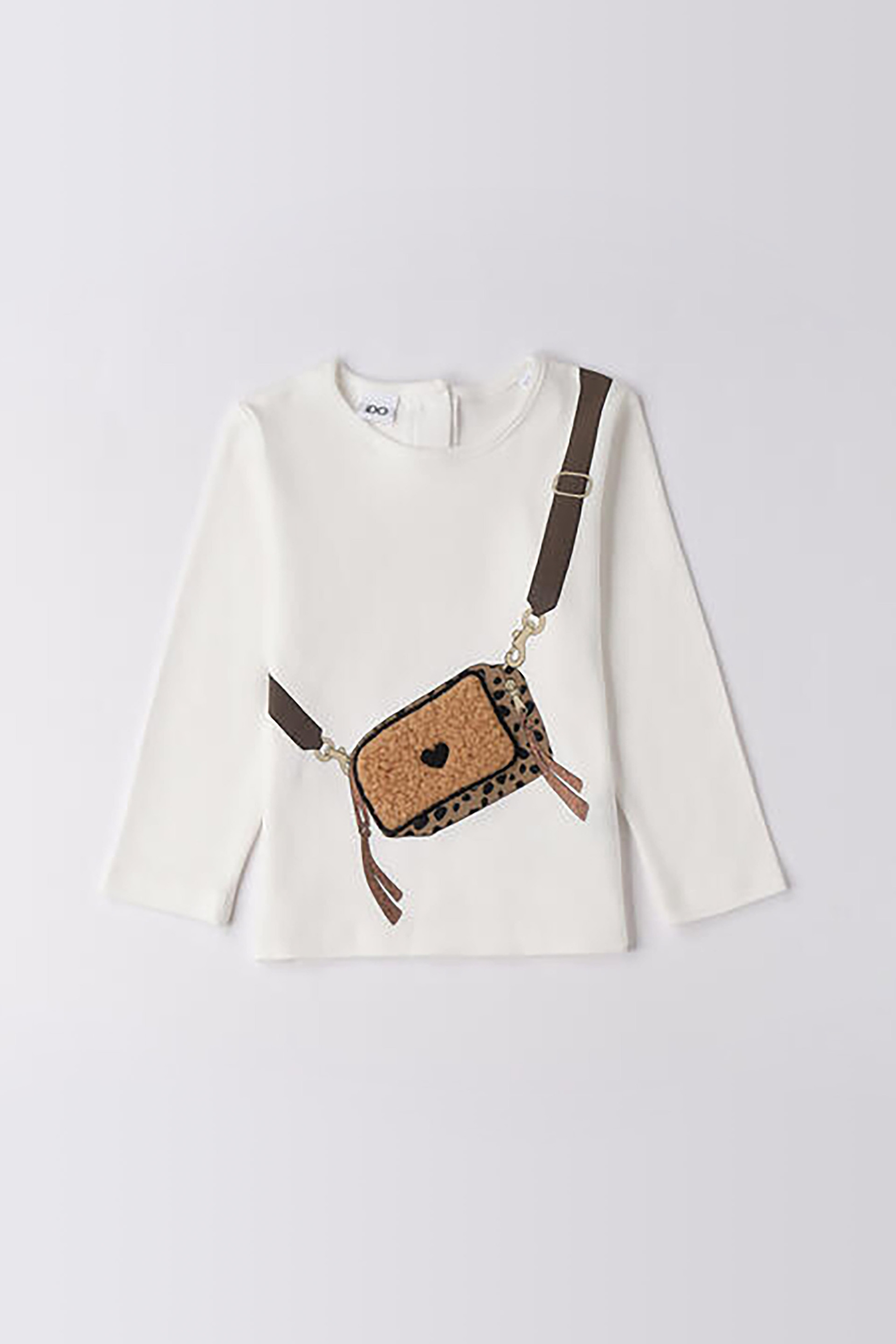 iDO παιδική μπλούζα βαμβακερή με print - 4.F731/00 Λευκό