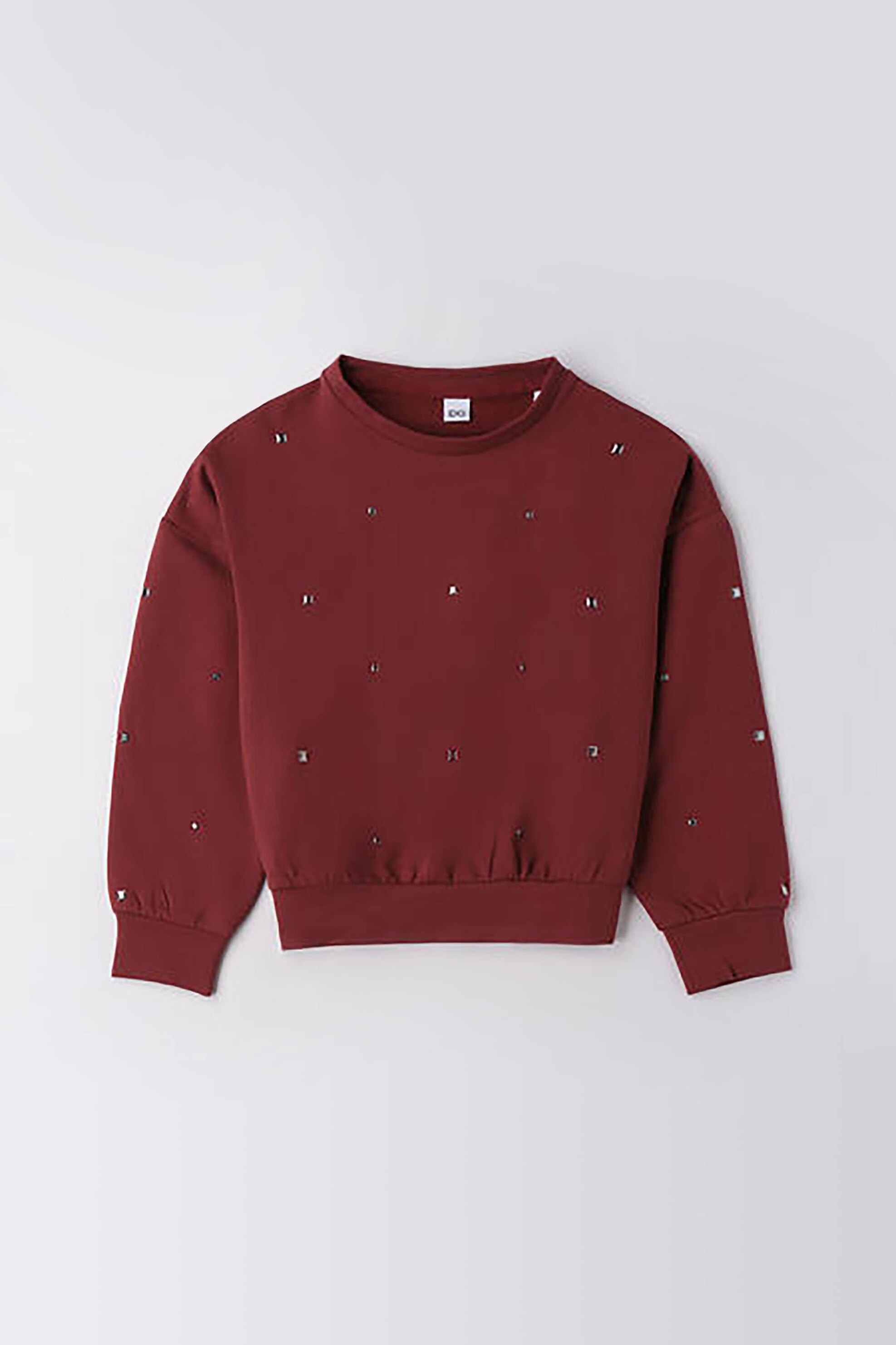 iDO παιδική μπλούζα φούτερ με στρας - 4.F862/00 Μπορντό