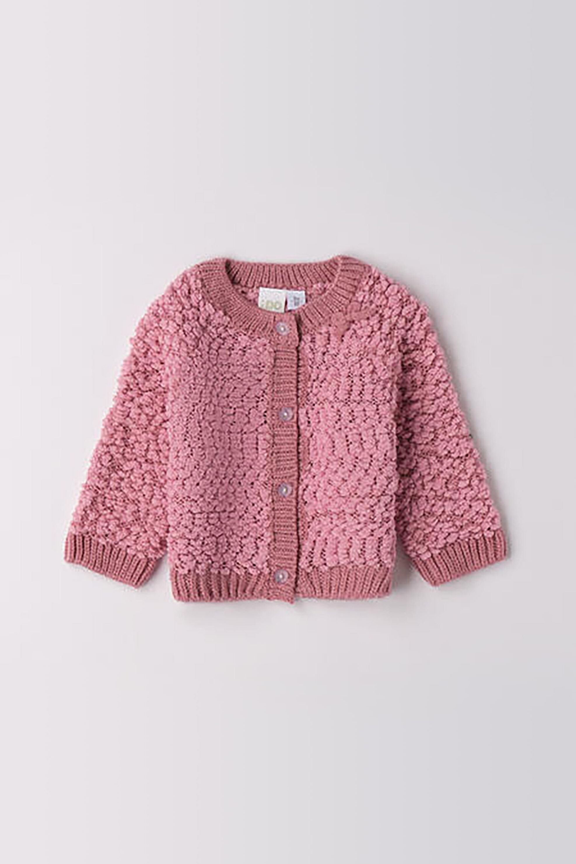 IDO iDO βρεφική ζακέτα με μπουκλέ υφή - 4.F129/00 Ροζ