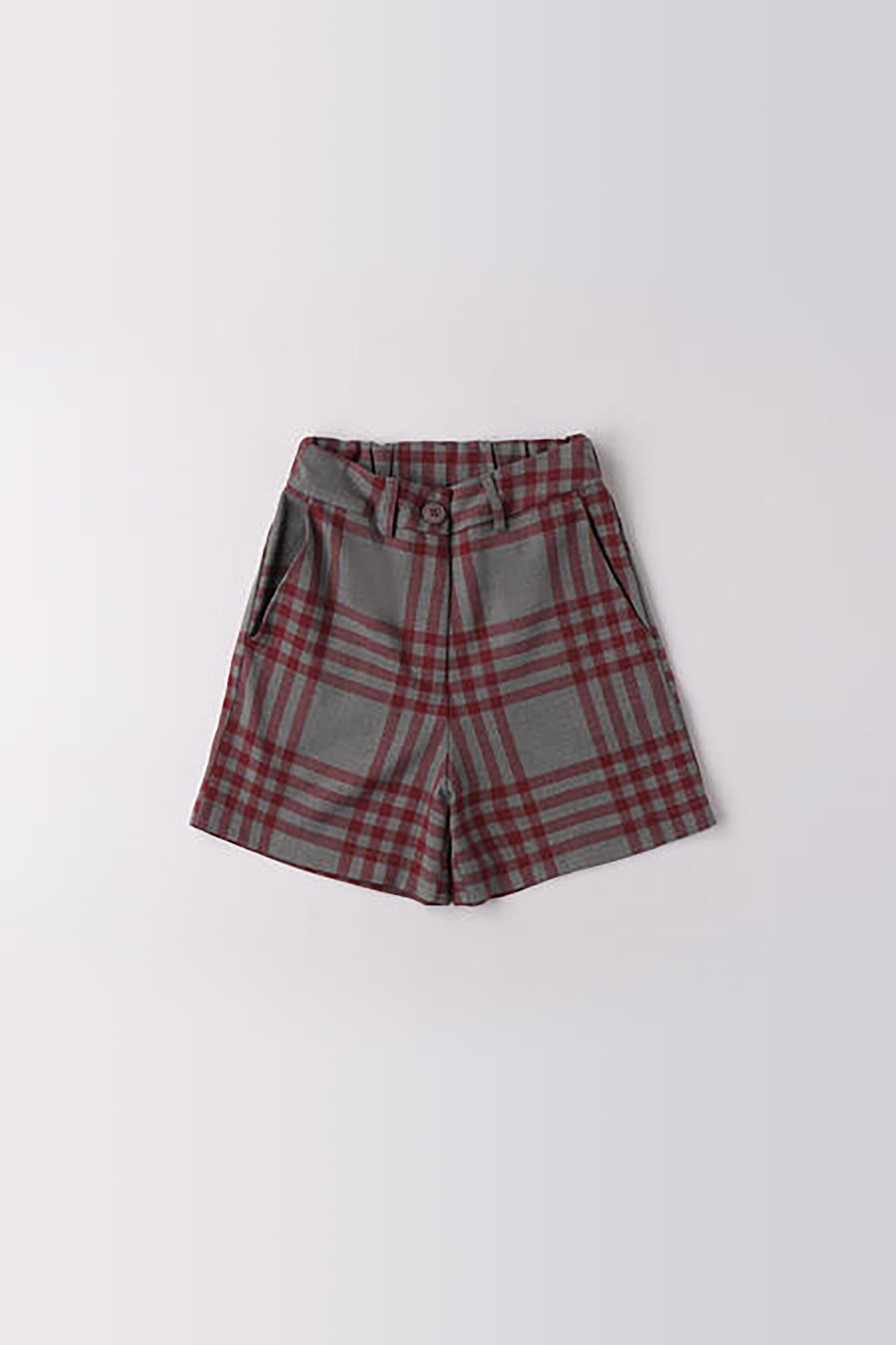 iDO παιδικό σορτς με καρό σχέδιο - 4.F539/00 Μπορντό