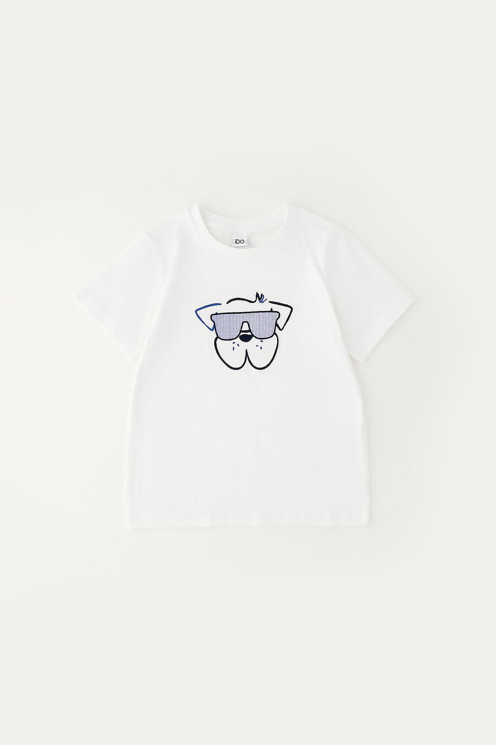 iDO παιδικό Τ-shirt με dog print - 4.G256/00 Λευκό