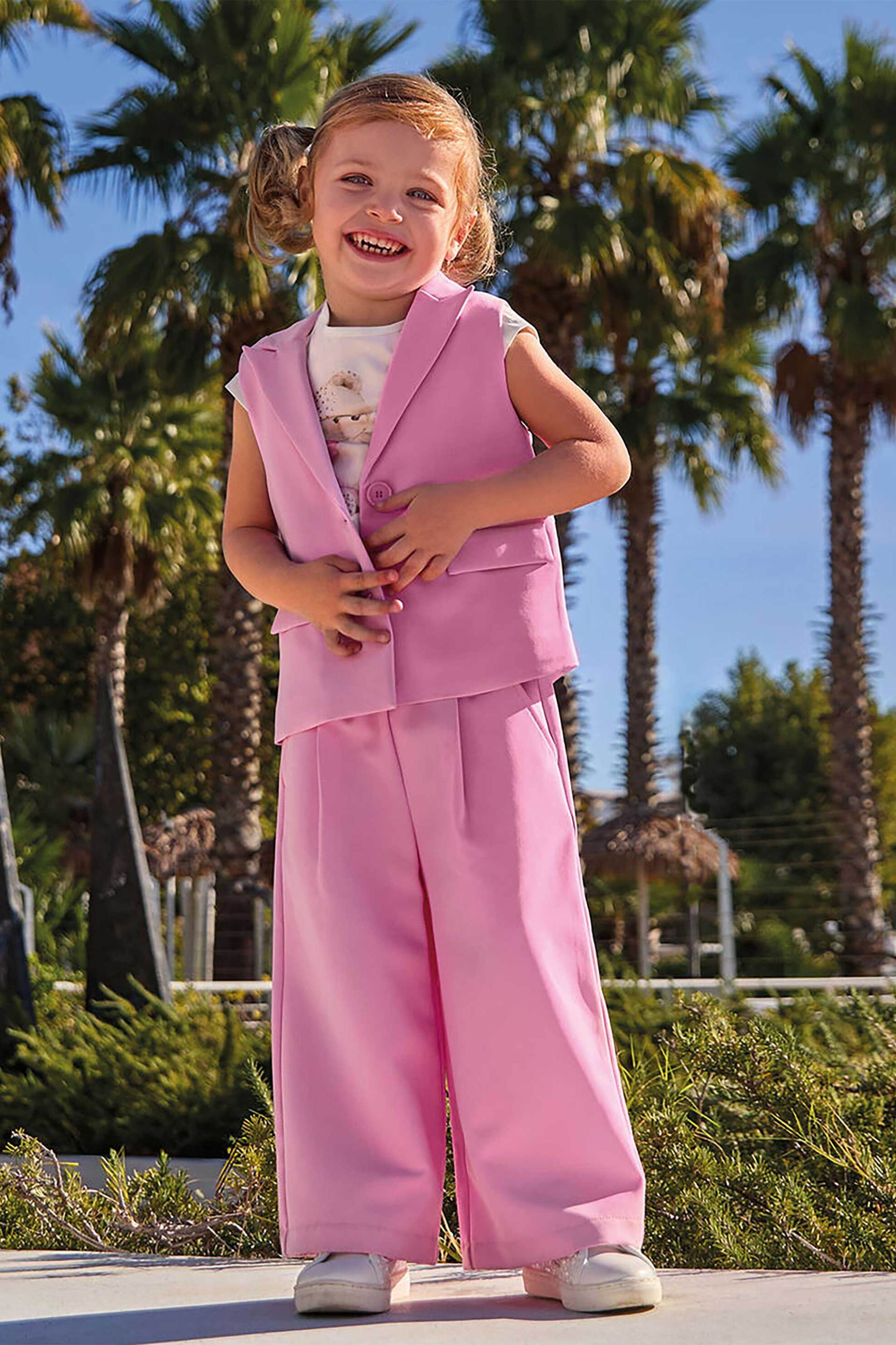 iDO παιδικό παντελόνι με ελαστική μέση - 4.G360/00 Ροζ