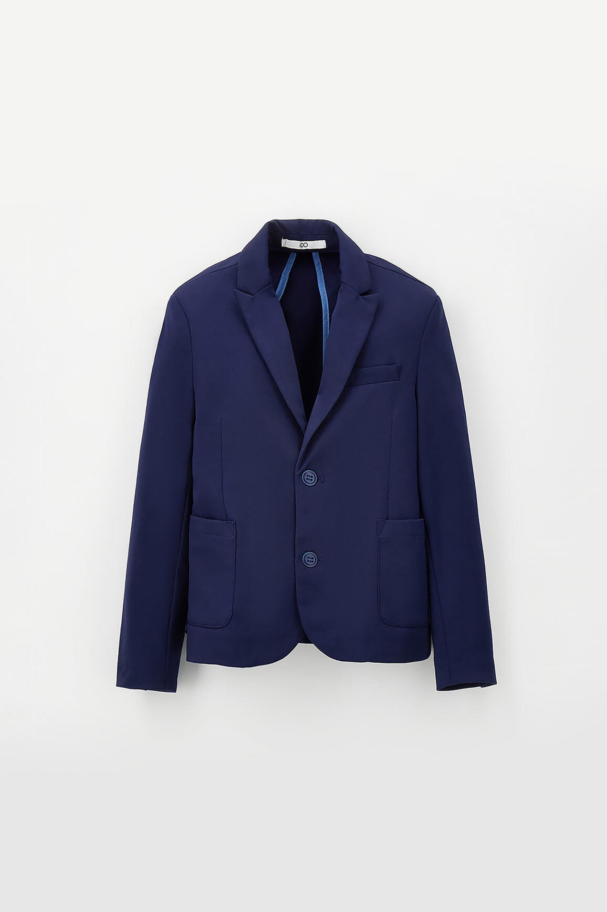 iDO παιδικό σακάκι μονόχρωμο με κουμπιά - 4.G582/00 Μπλε Σκούρο