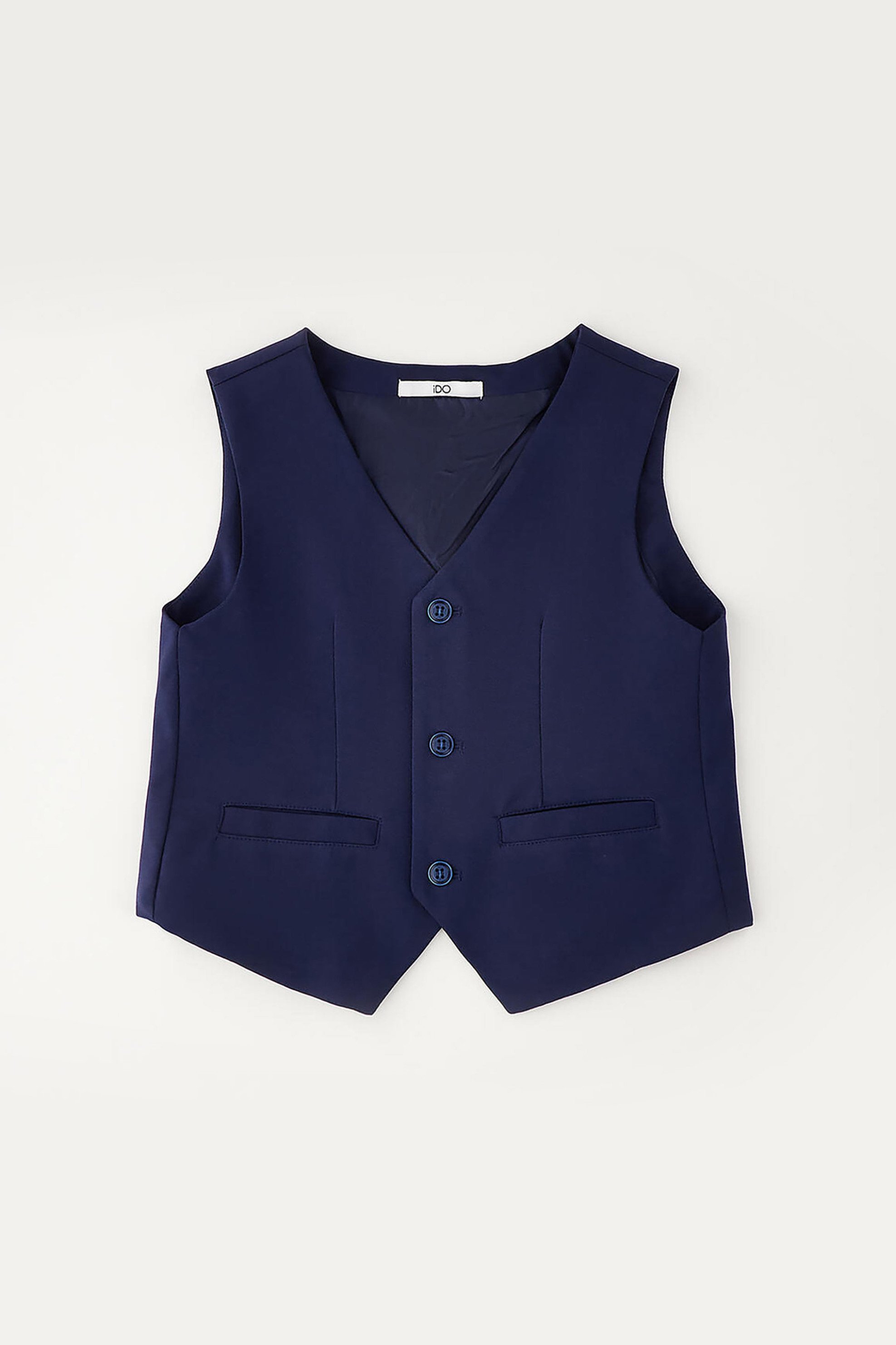 iDO παιδικό γιλέκο μονόχρωμο - 4.G601/00 Μπλε Σκούρο