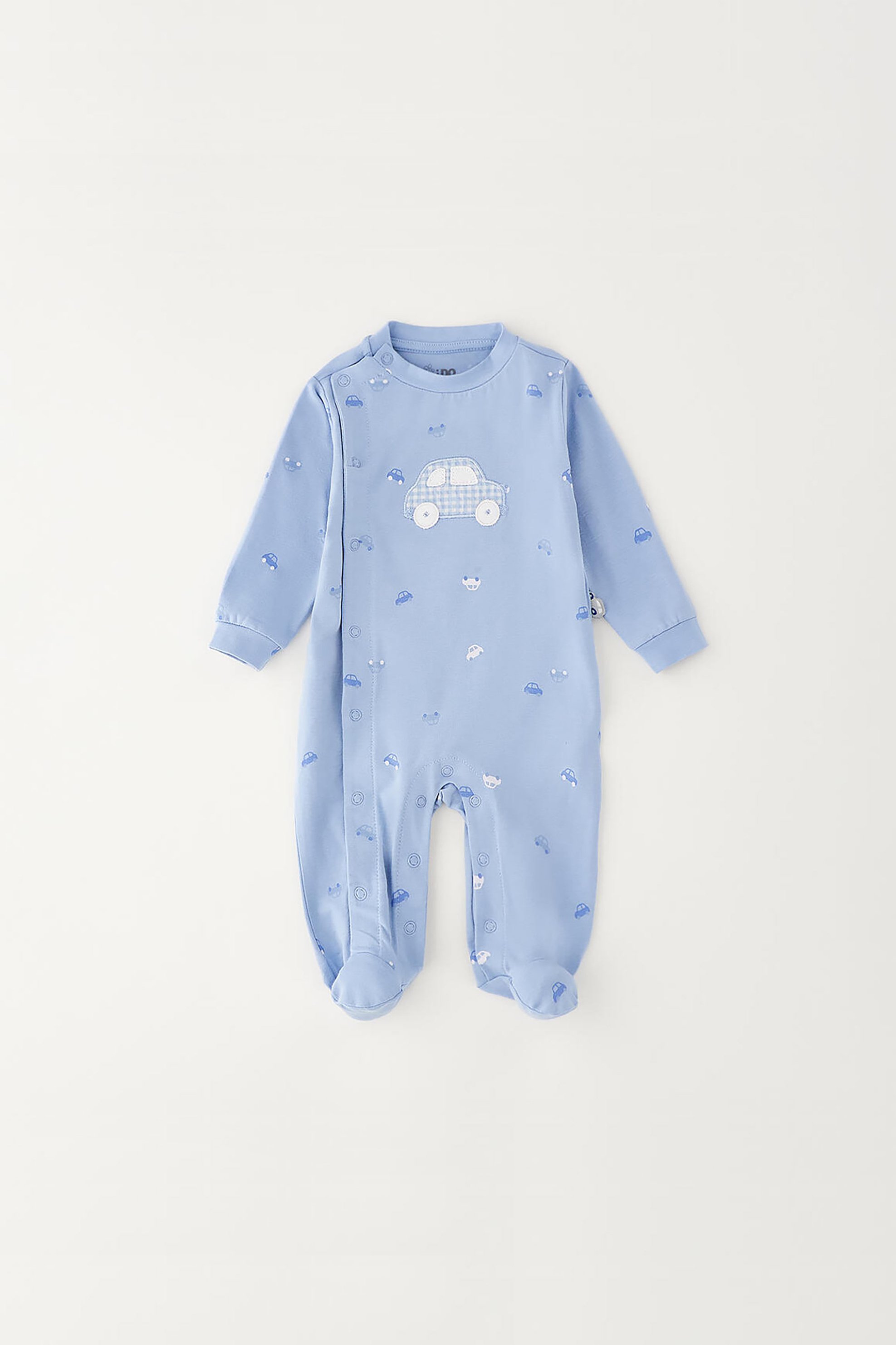 iDO βρεφικό φορμάκι με car print - 4.G012/00 Γαλάζιο