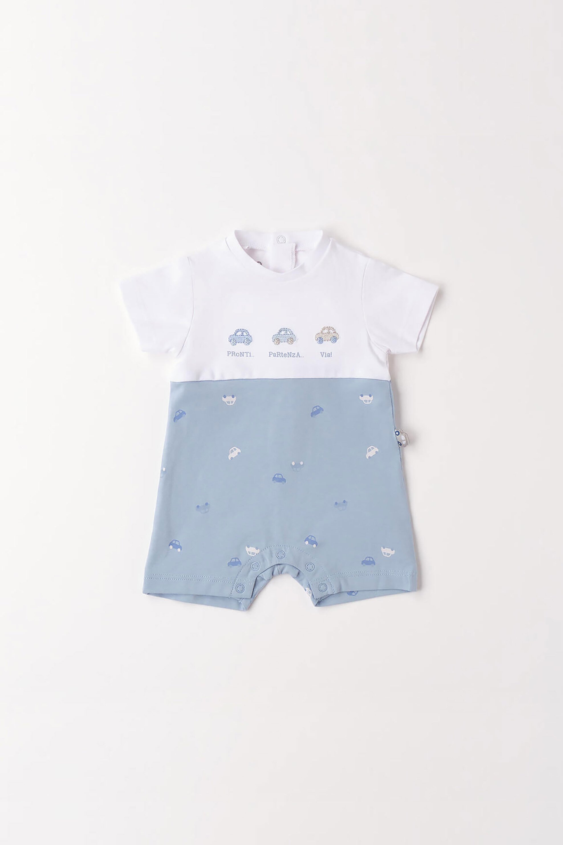 iDO βρεφικό φορμάκι με all-over print toy cars - 4.G062/00 Γαλάζιο