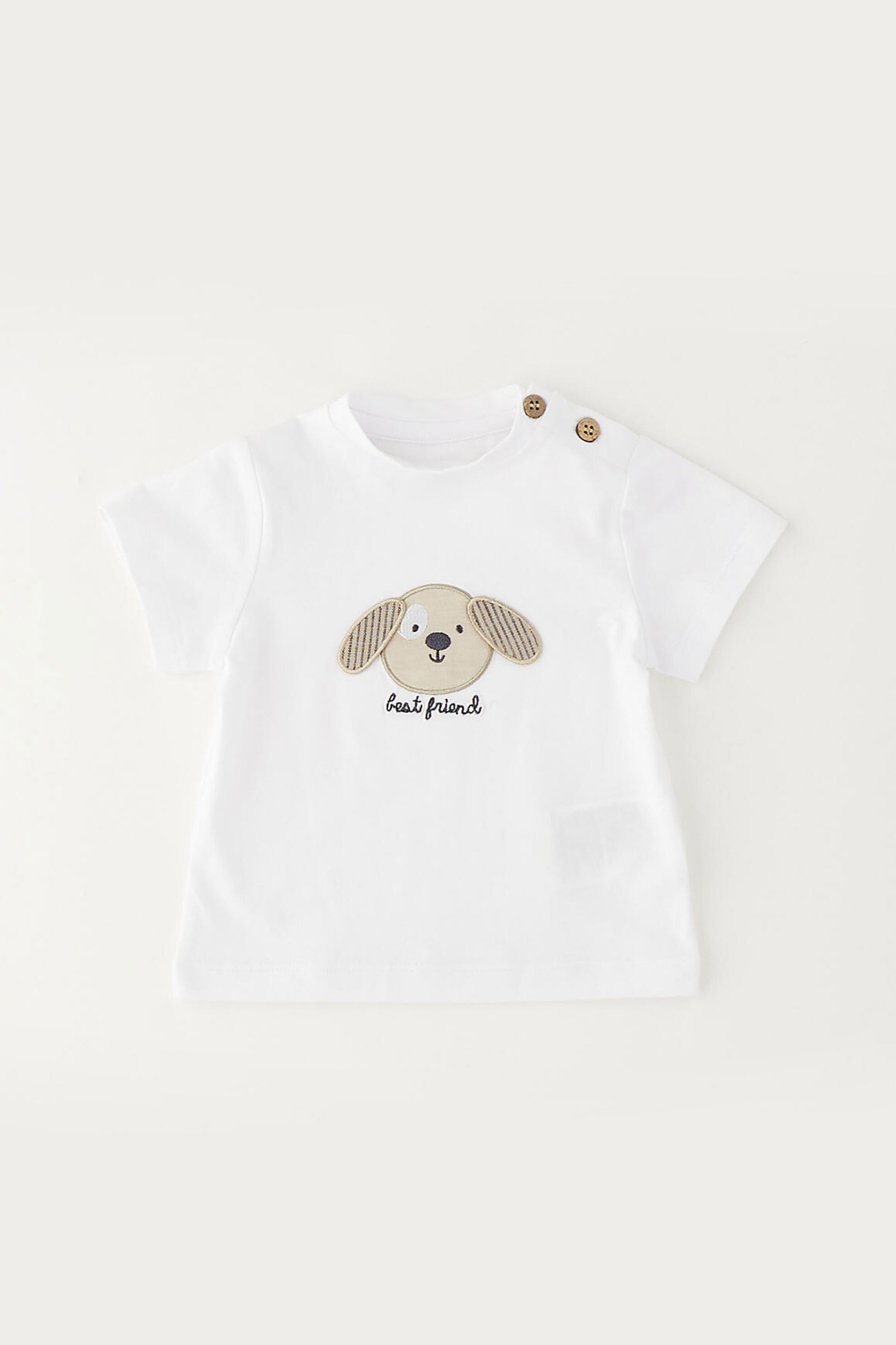 iDO βρεφικό T-shirt με dog print - 4.G162/00 Λευκό
